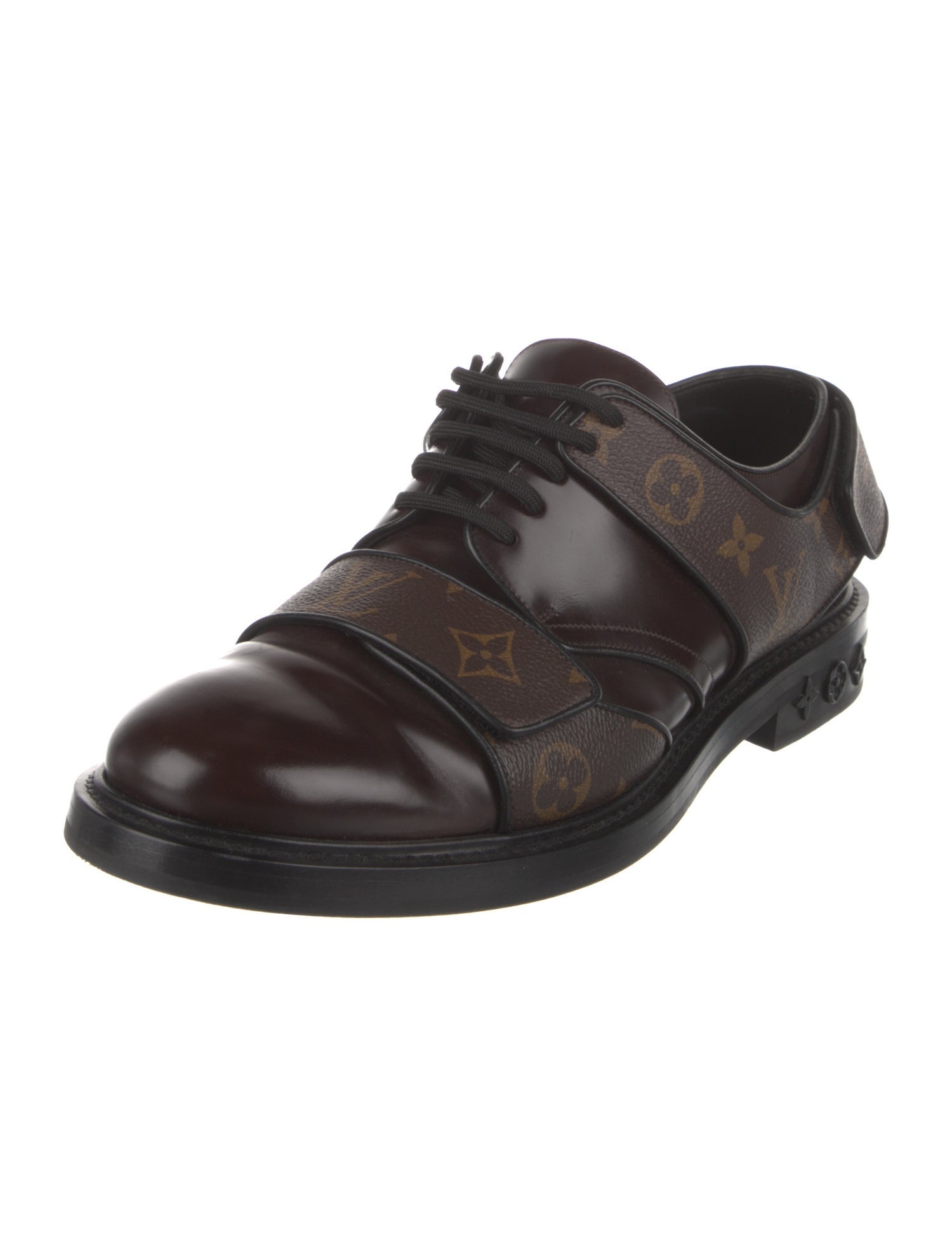 Louis Vuitton LV Monogram Leather Derby Shoes