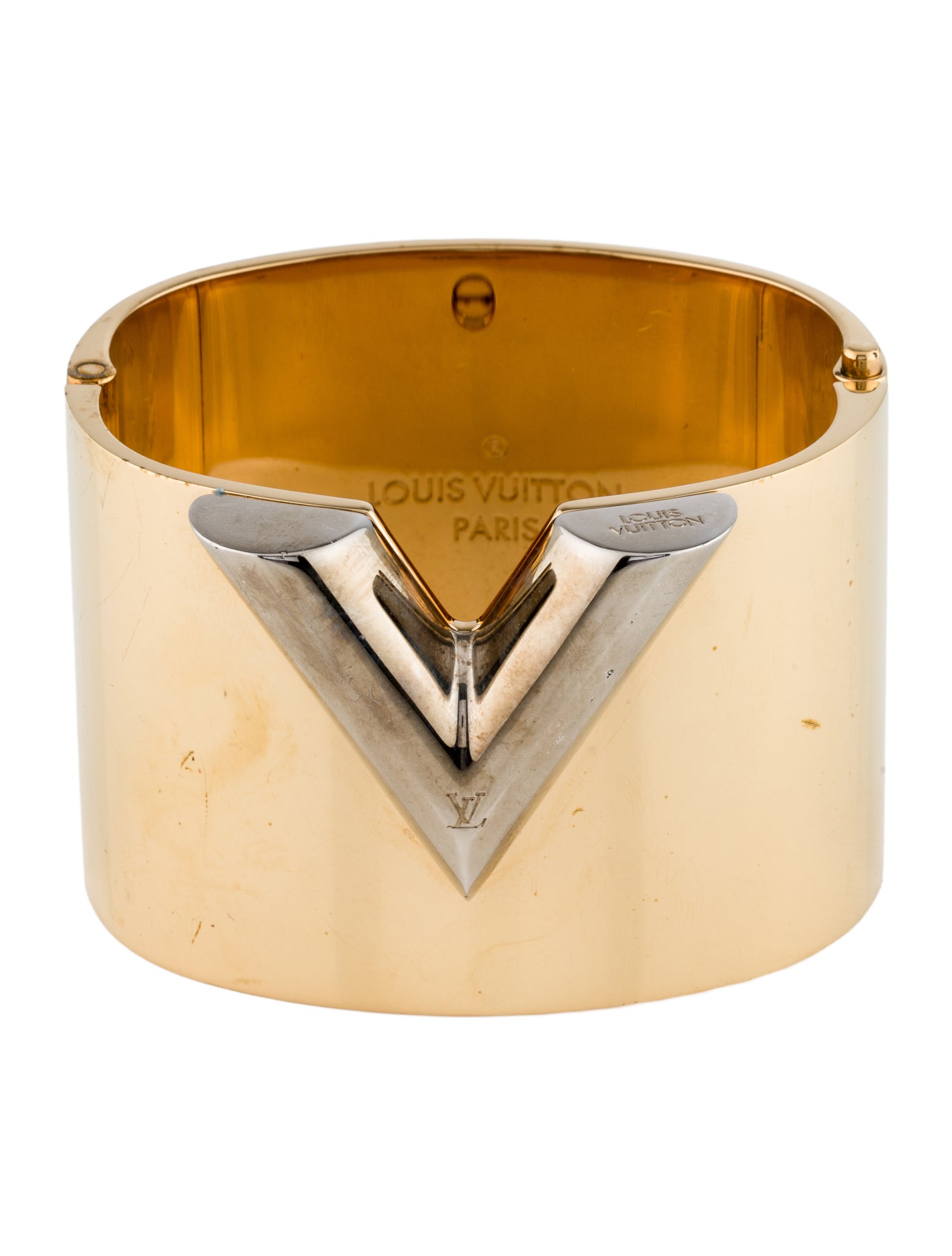 Louis Vuitton Essential V Hinged Cuff Bracelet