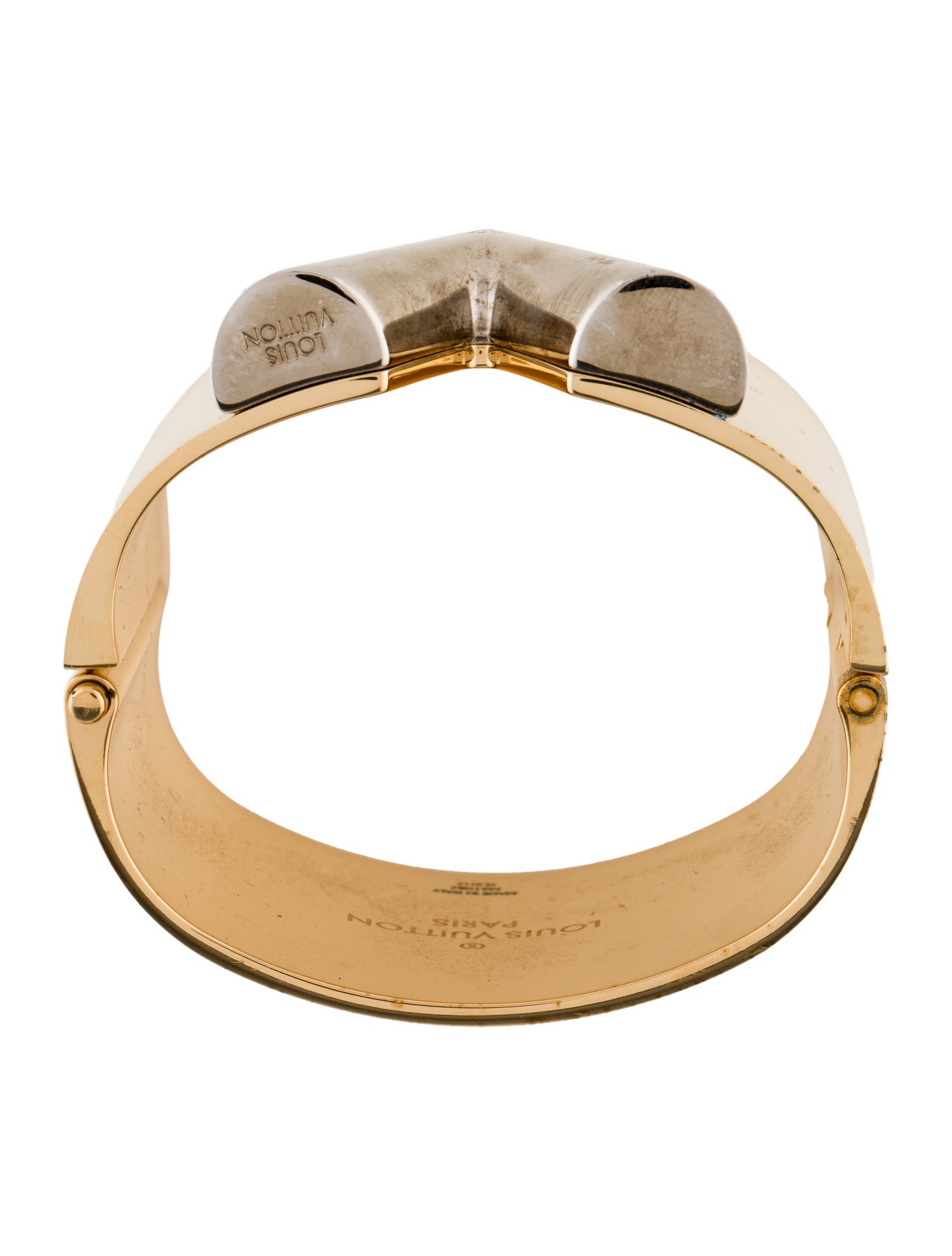 Louis Vuitton Essential V Hinged Cuff Bracelet
