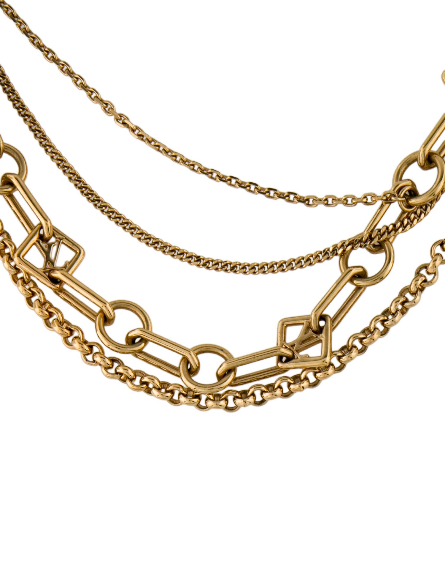 Louis Vuitton Collier Chaine Vegas Multistrand Necklace
