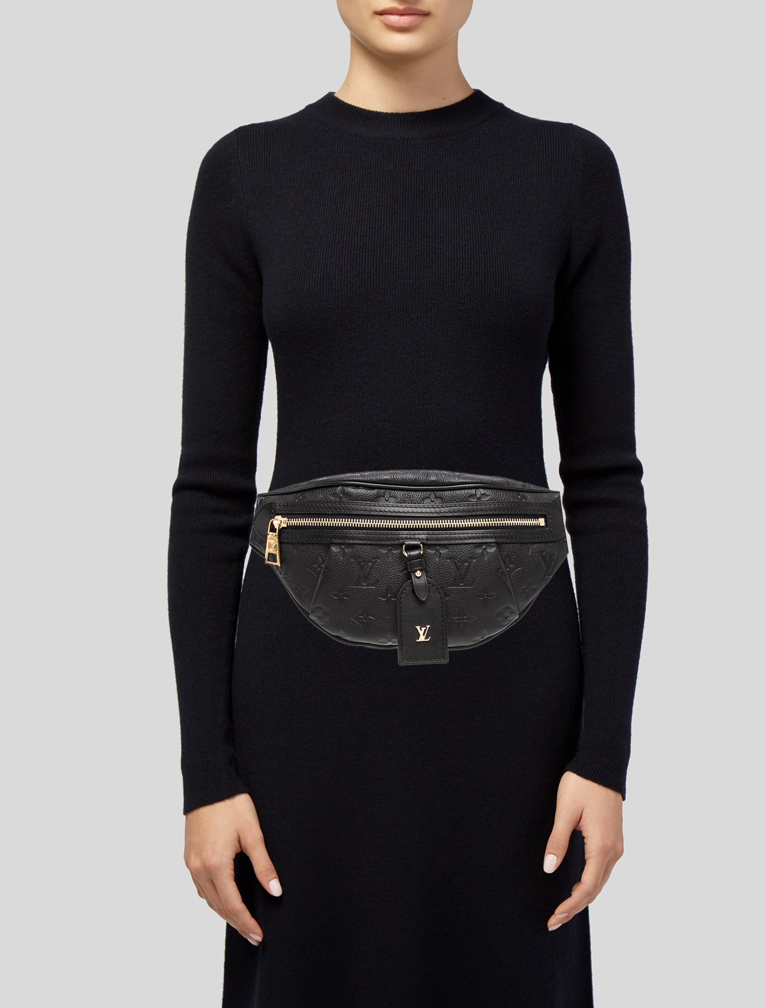 Louis Vuitton LV Monogram High Rise Bumbag PM w/ Tags - Black Waist ...