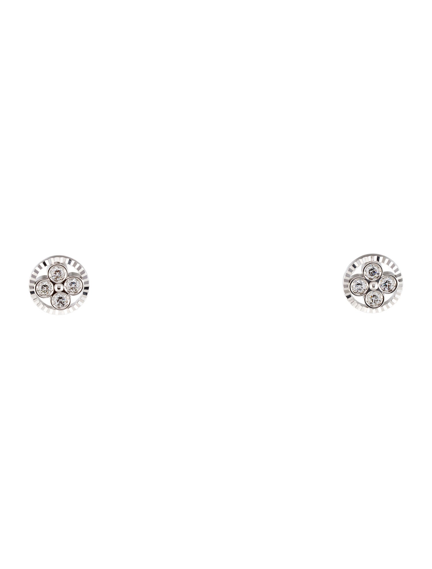 Louis Vuitton 18K Blossom BB Diamond Stud Earrings