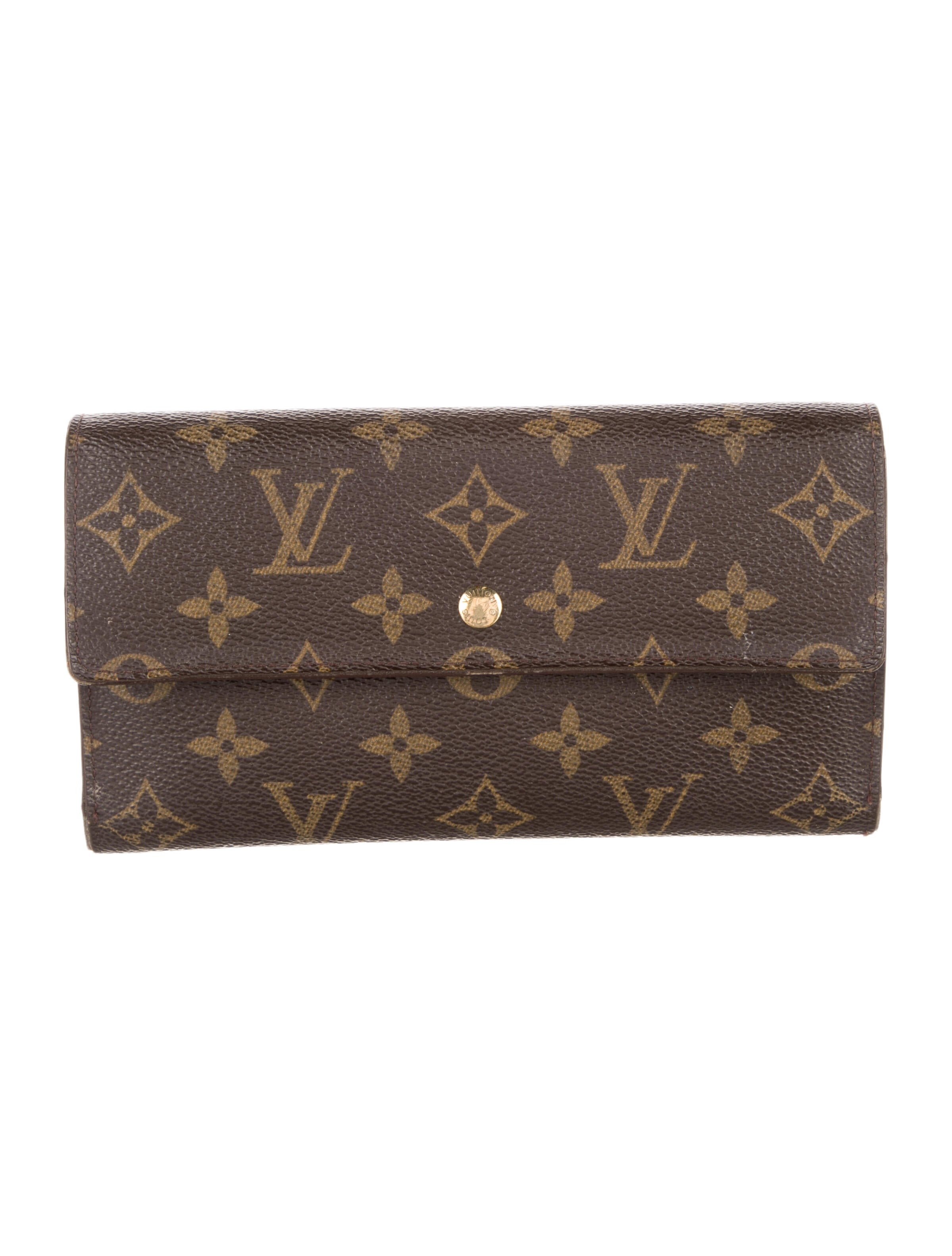 Louis Vuitton LV Monogram Coated Canvas Sarah Wallet