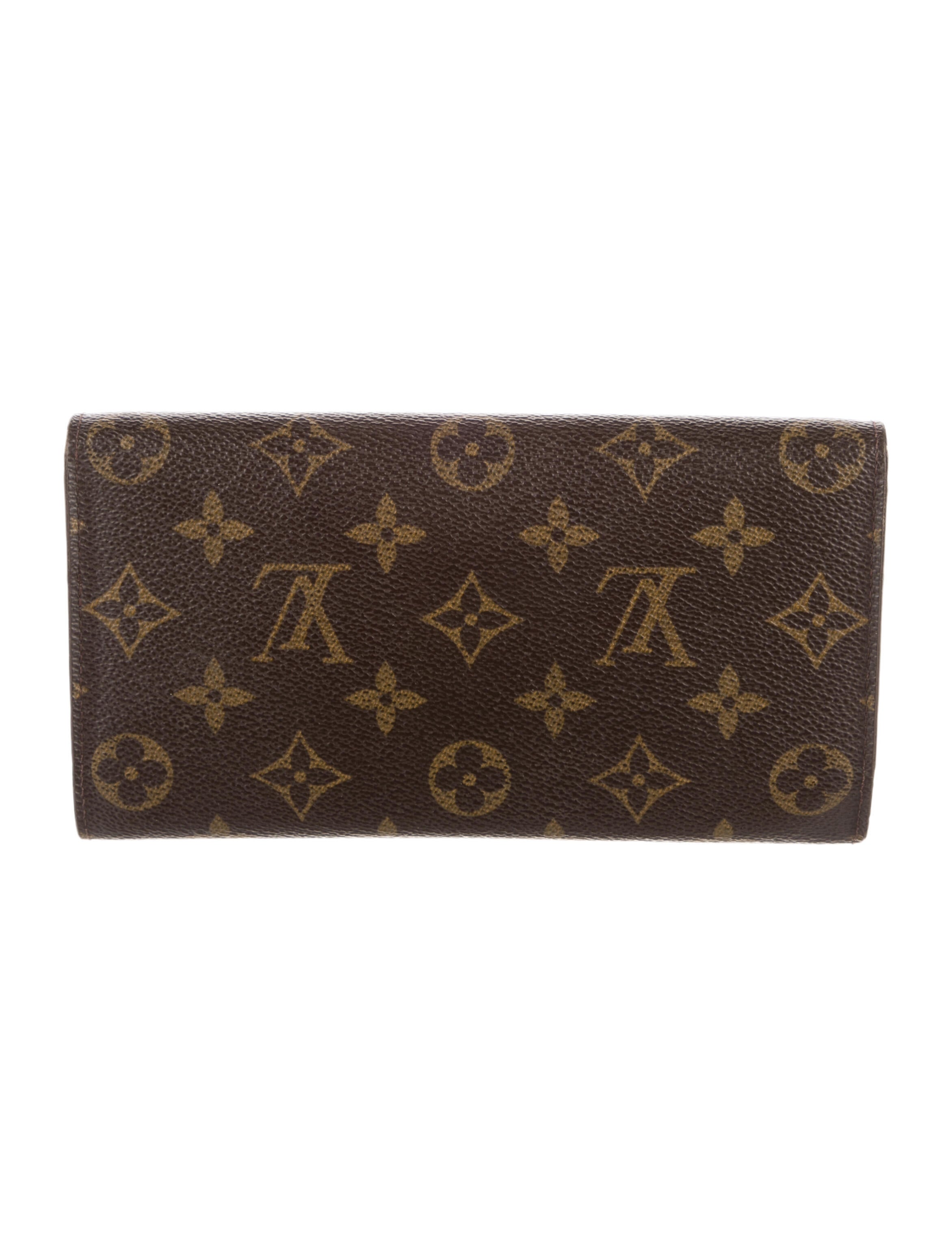 Louis Vuitton LV Monogram Coated Canvas Sarah Wallet