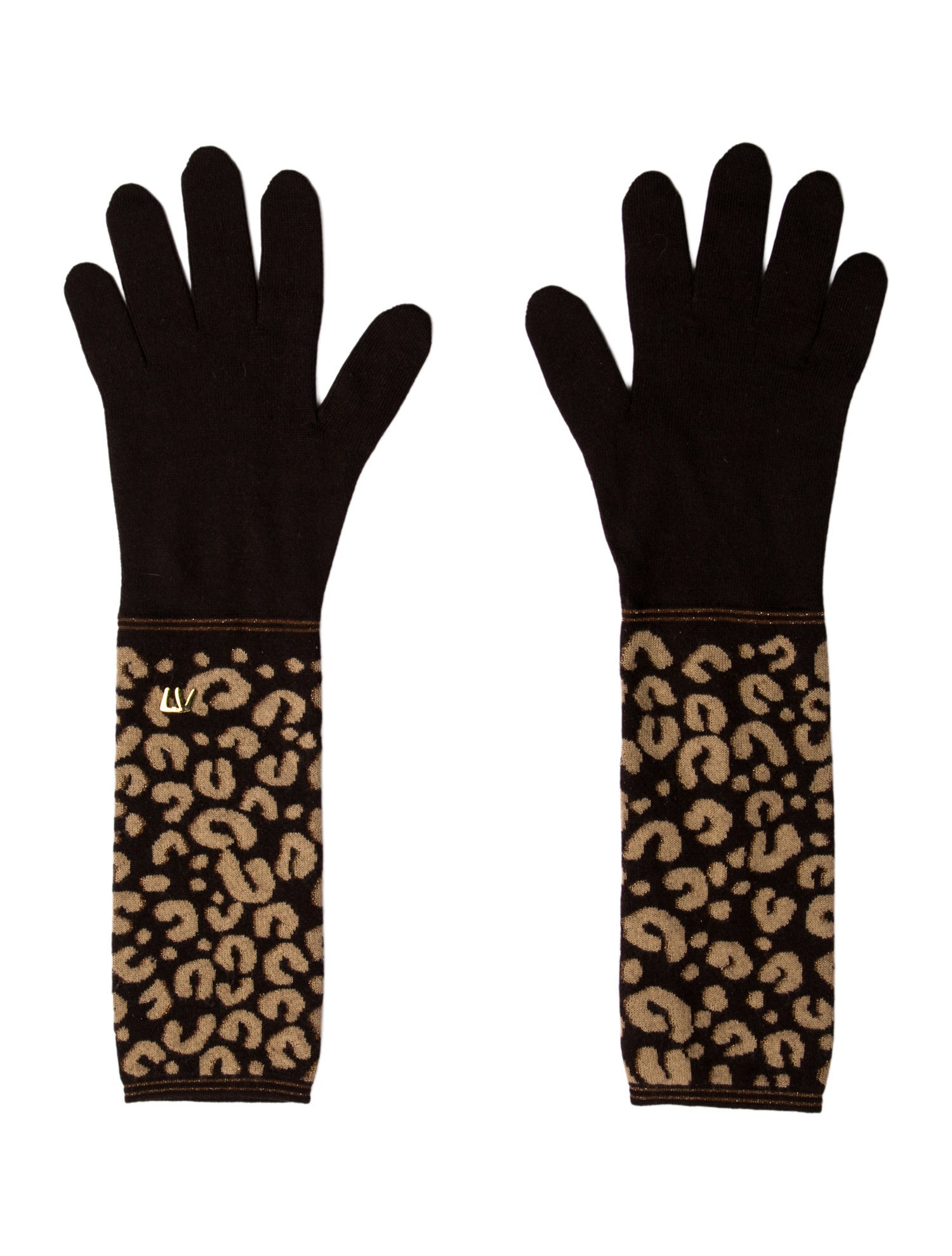 Louis Vuitton x Stephen Sprouse Cashmere-Blend Leopard Gloves