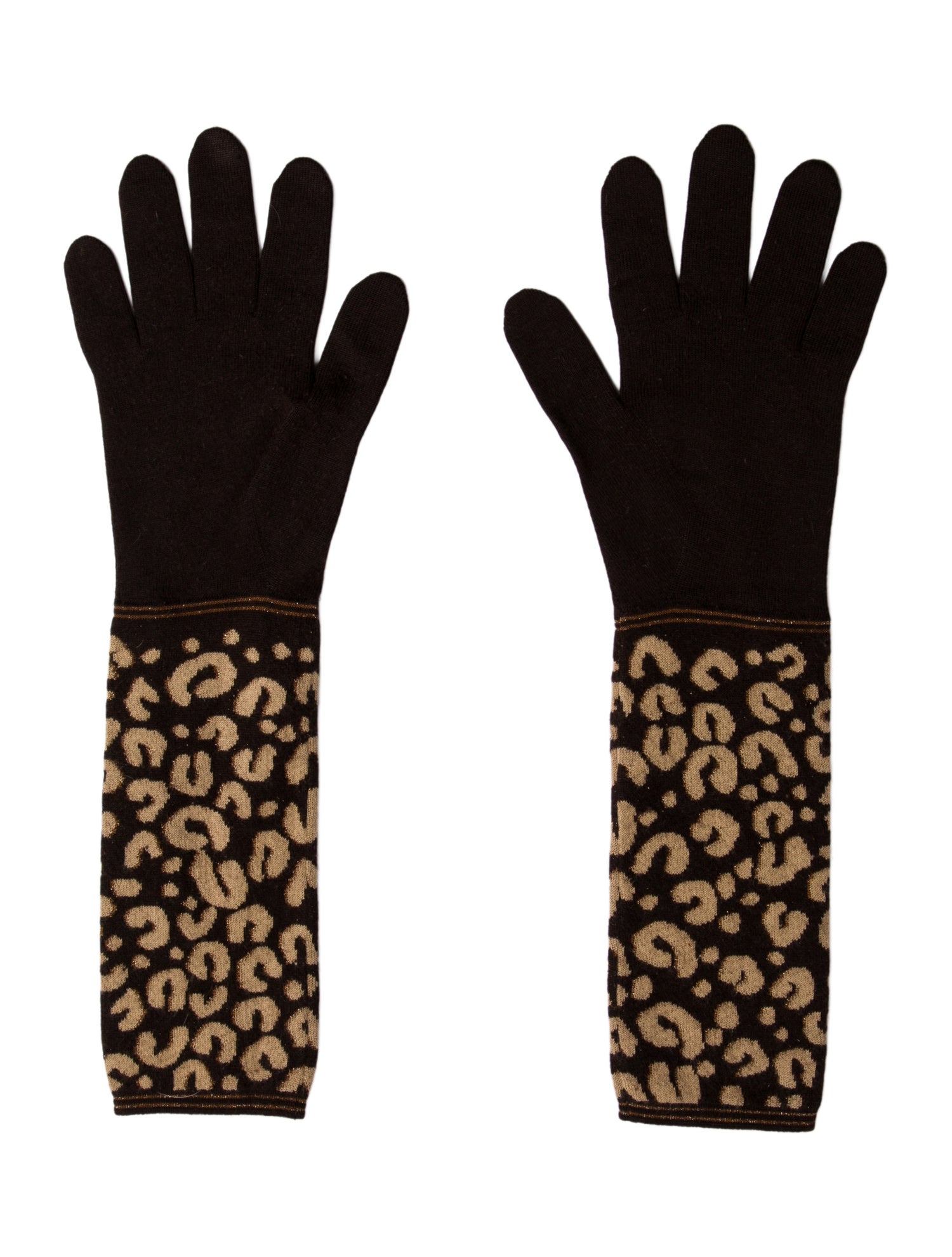 Louis Vuitton x Stephen Sprouse Cashmere-Blend Leopard Gloves