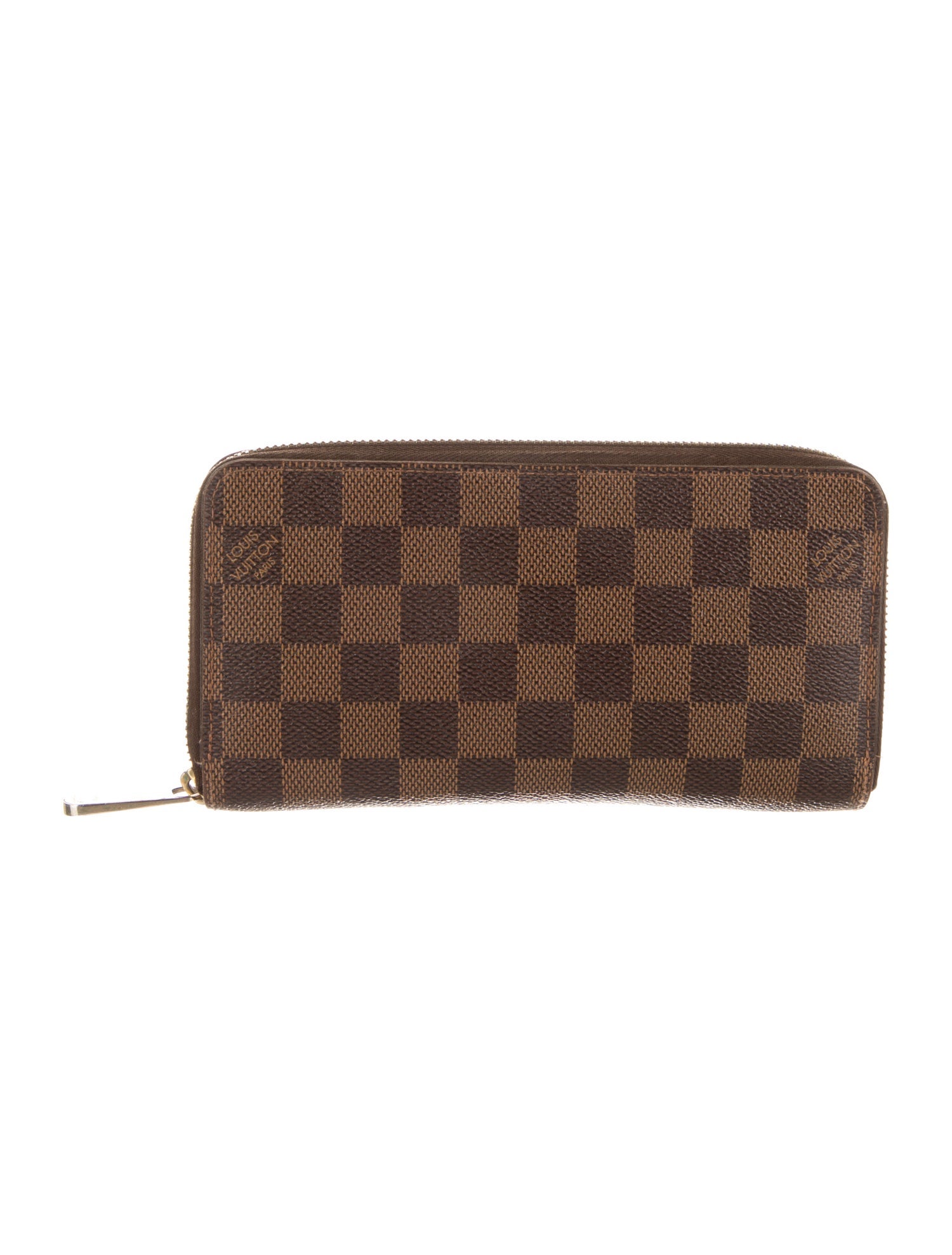 Louis Vuitton 2013 Damier Ebene Pattern Zippy Wallet