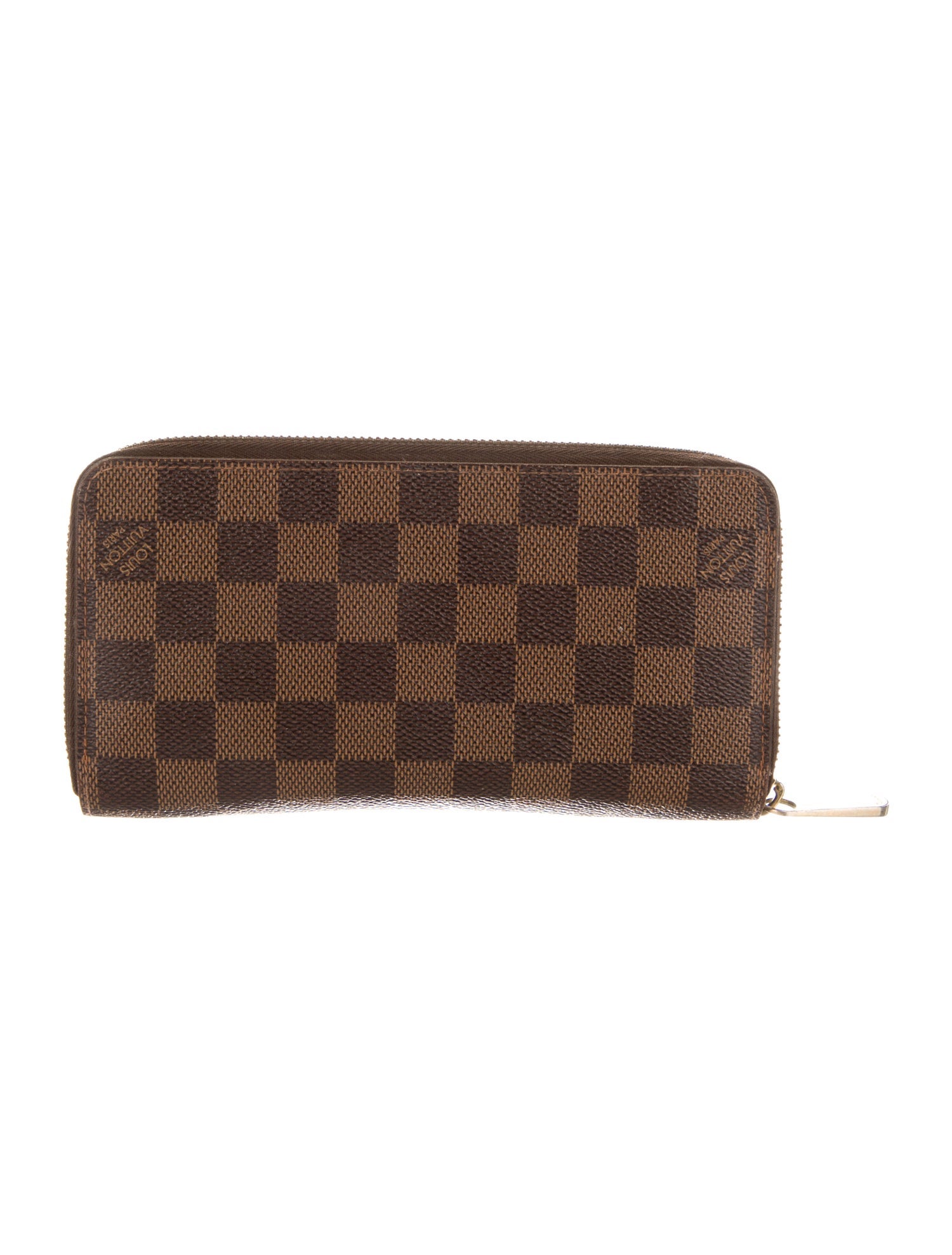 Louis Vuitton 2013 Damier Ebene Pattern Zippy Wallet