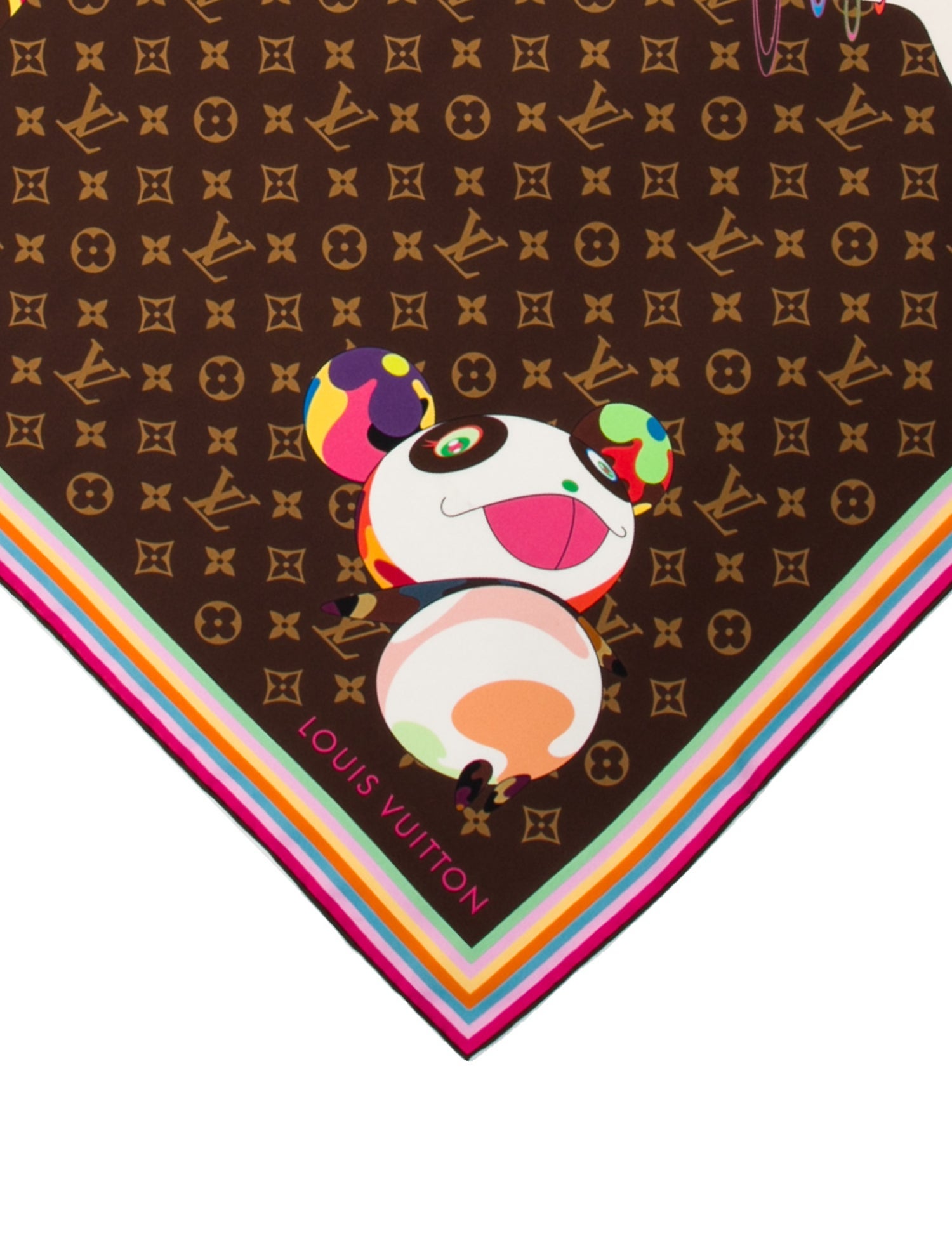 Louis Vuitton x Takashi Murakami Superflat Characters Silk Scarf