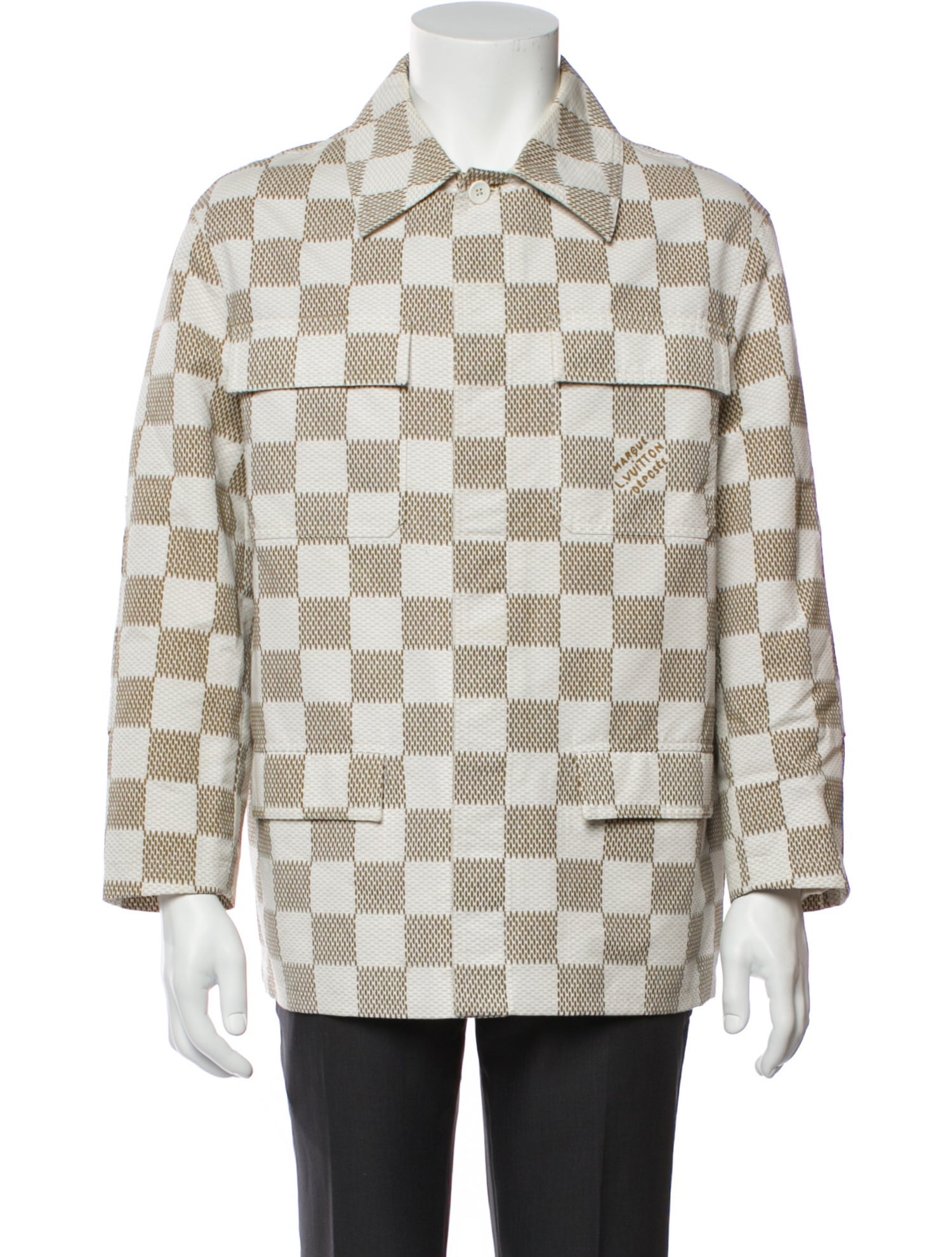 Louis Vuitton 2024 Damier Azur Pattern Denim Jacket