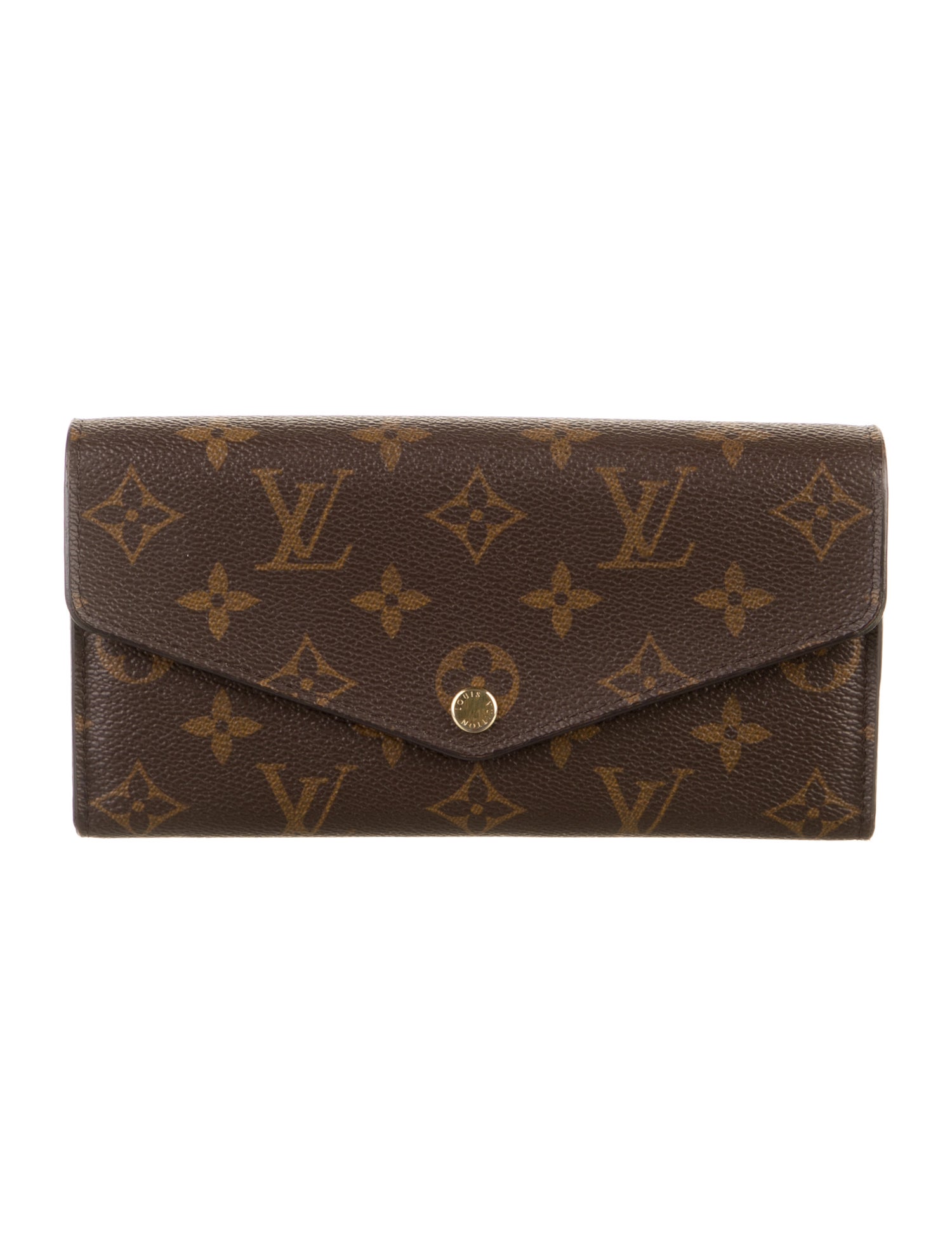 Louis Vuitton LV Monogram Coated Canvas Sarah Wallet