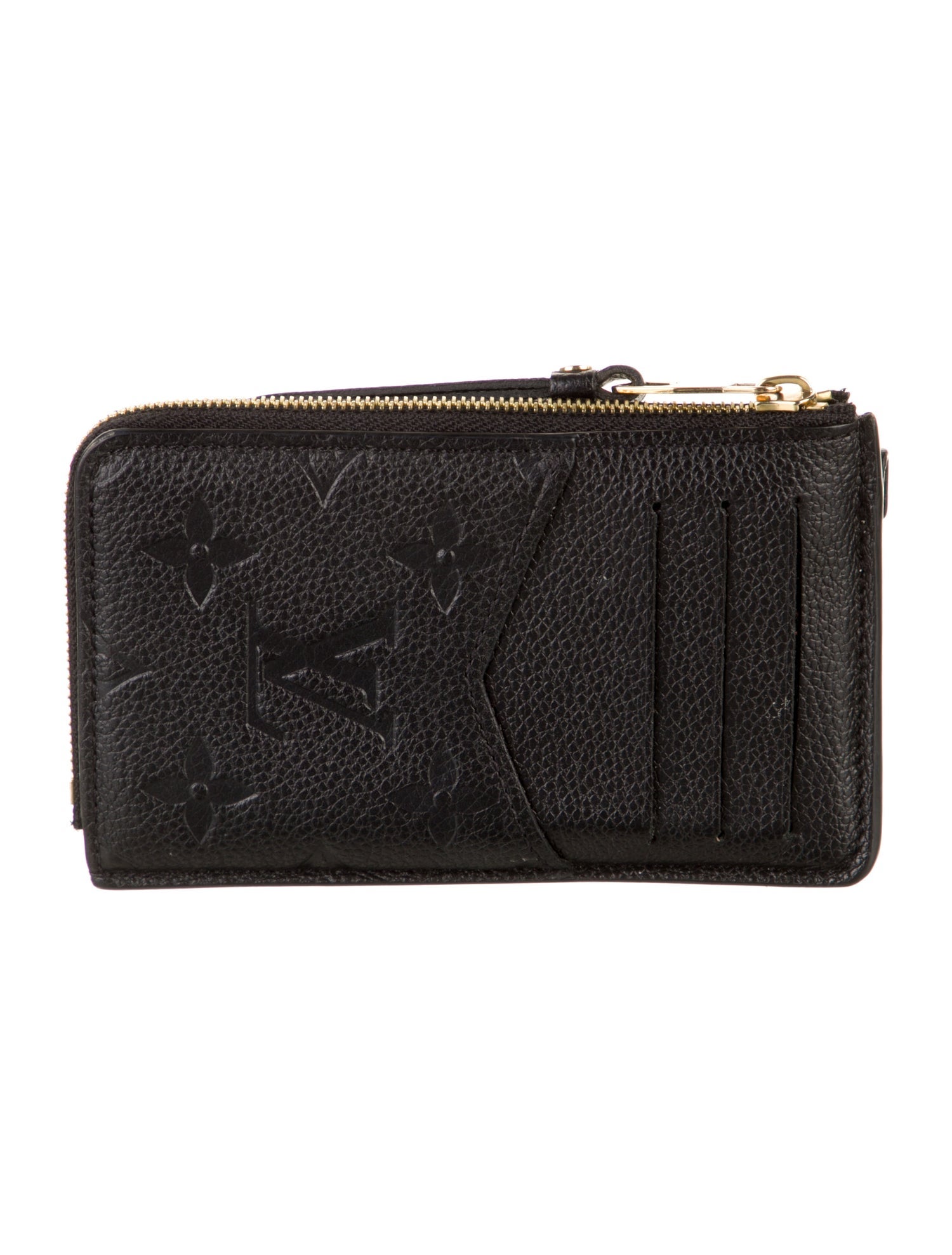 Louis Vuitton LV Monogram Empreinte Leather Card Holder Recto Verso