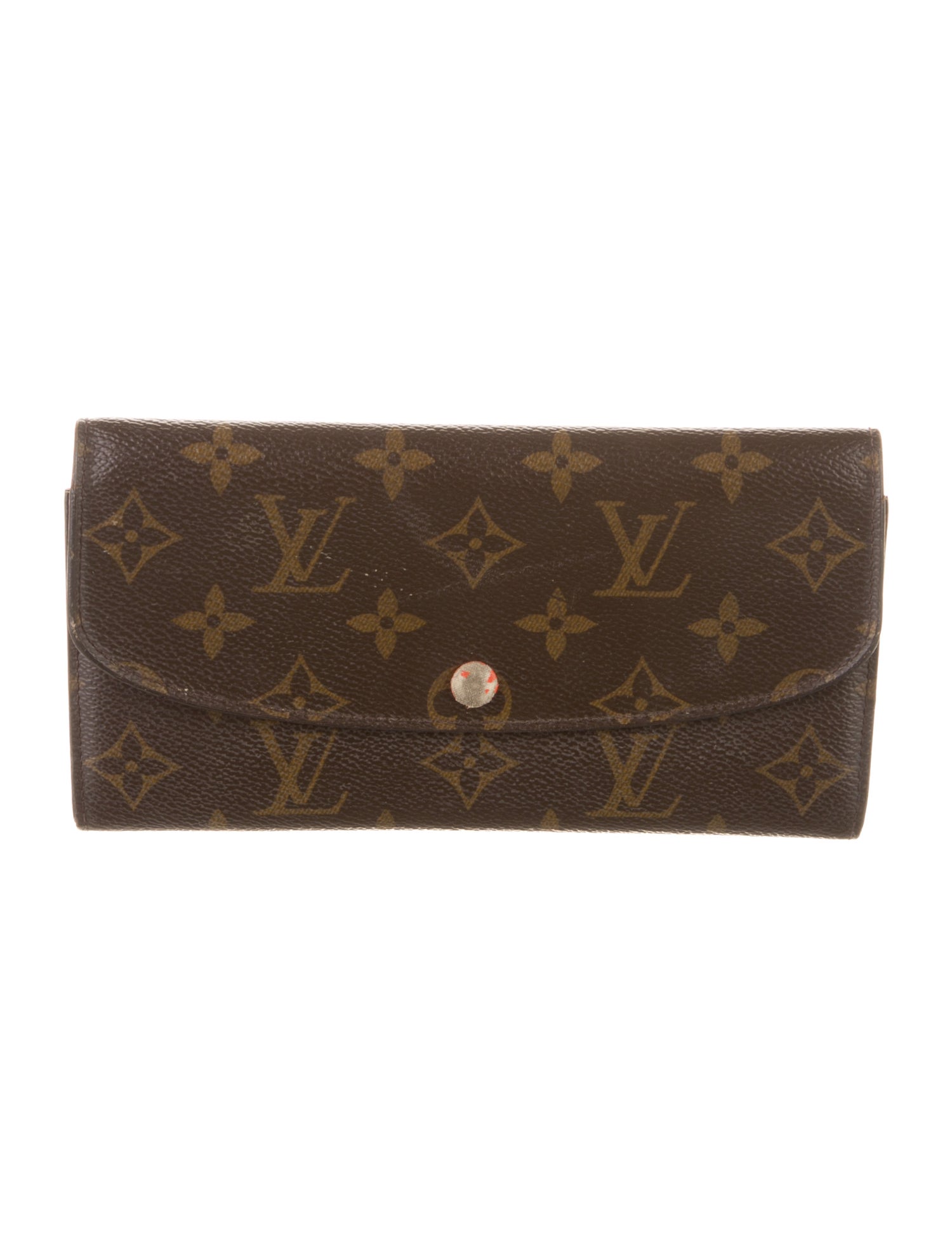Louis Vuitton LV Monogram Coated Canvas Emilie Wallet