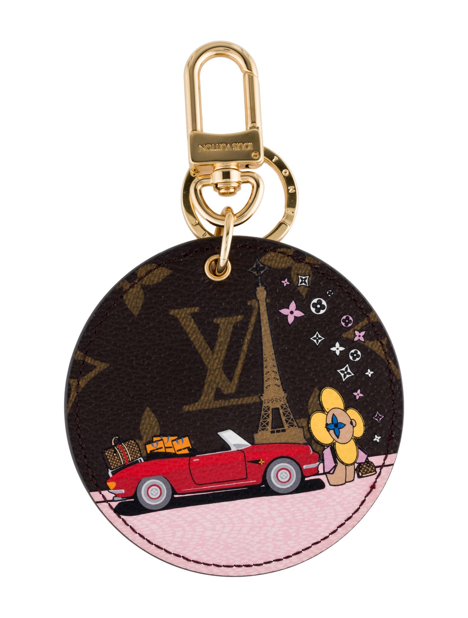 Louis Vuitton Monogram Illustrè Christmas Paris Vivienne Bag Charm Keychain