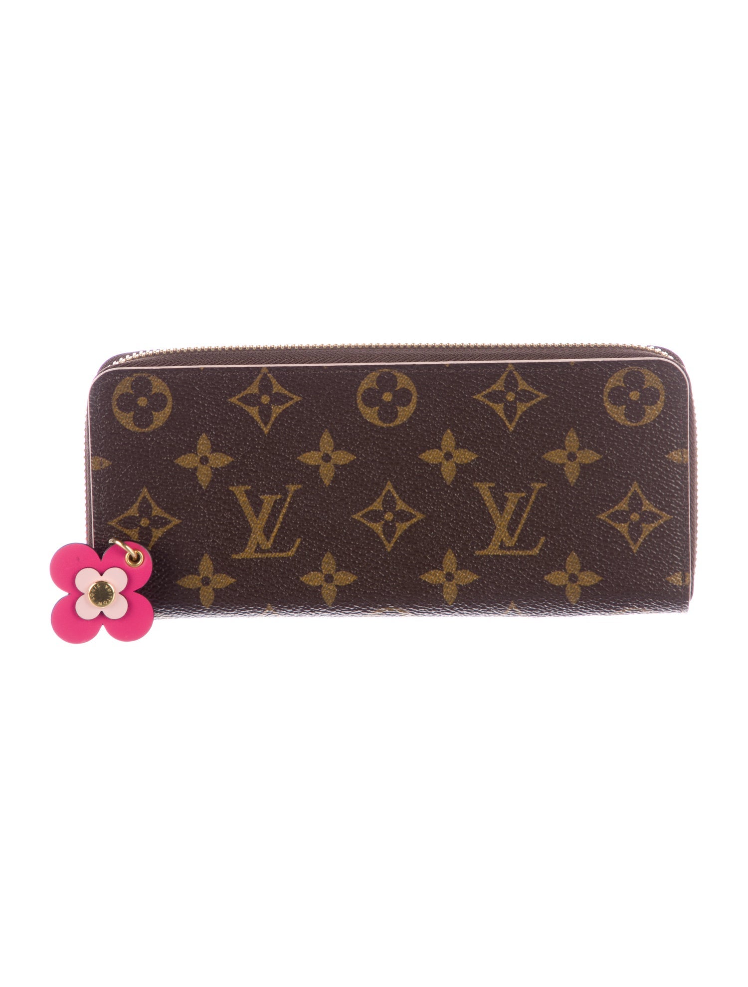 Louis Vuitton LV Monogram Coated Canvas Clemence Wallet