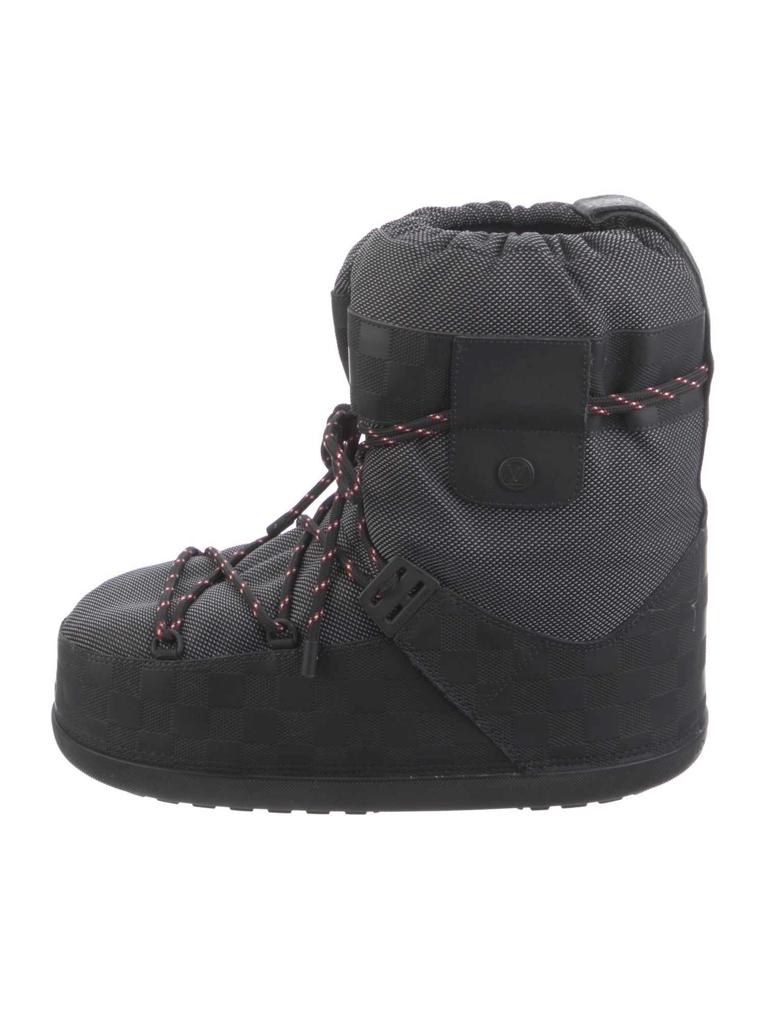 Louis Vuitton Damier Infini Canvas Lace-Up Boots