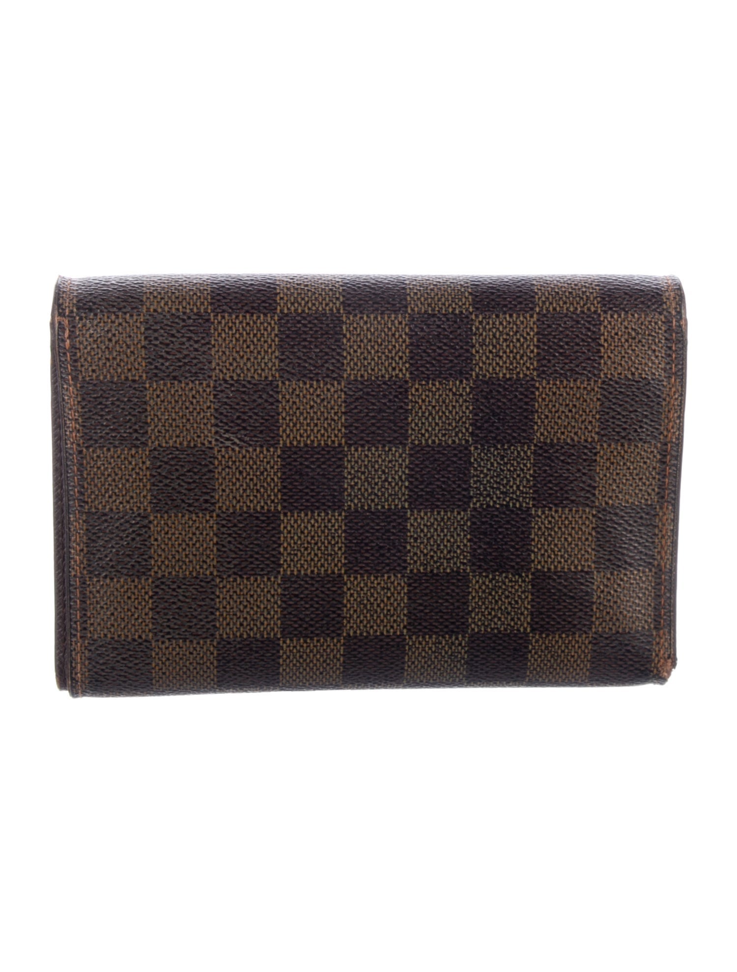 Louis Vuitton Damier Ebene Pattern Coated Canvas Wallet