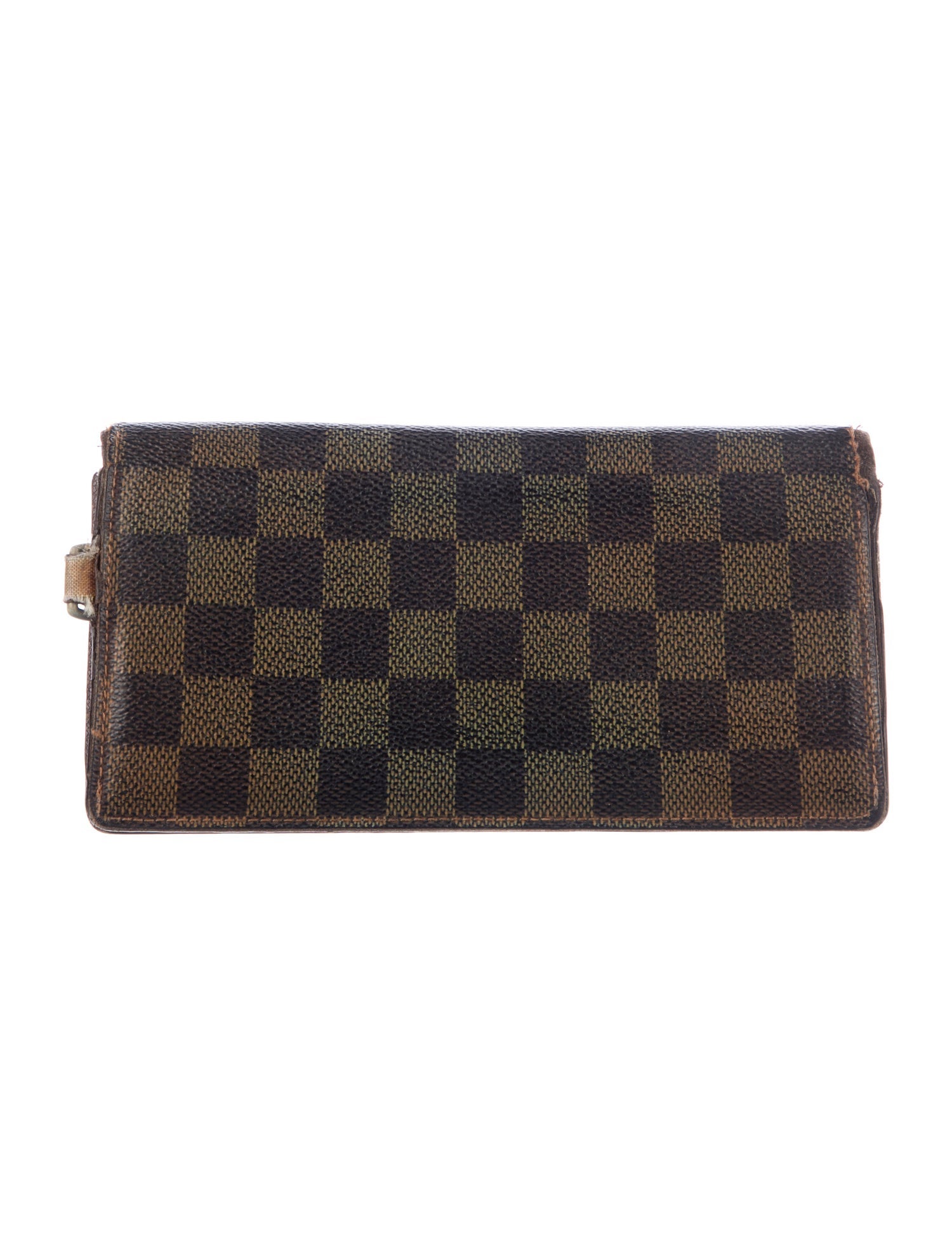 Louis Vuitton Damier Ebene Pattern Coated Canvas Sarah Wallet