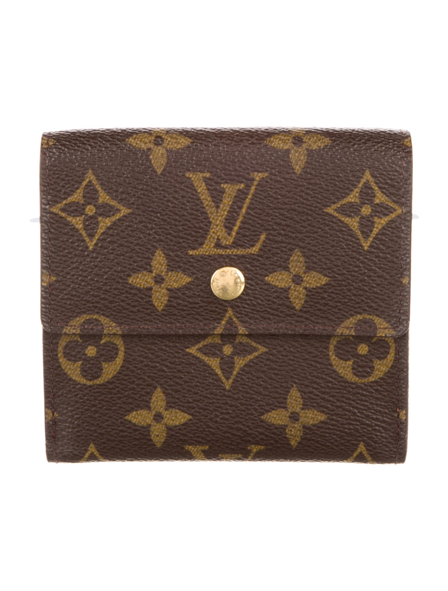 Louis Vuitton LV Monogram Coated Canvas Elise Wallet
