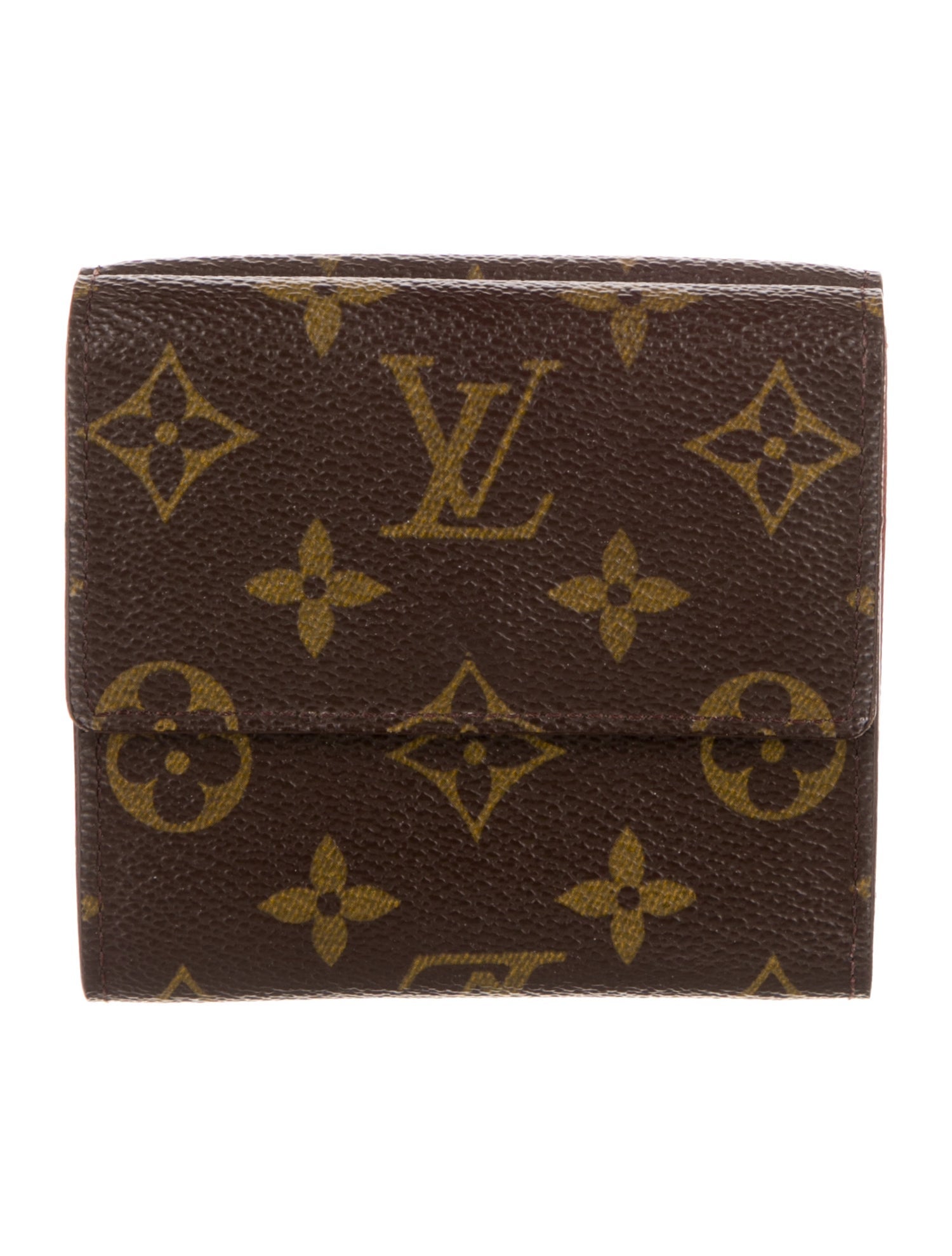 Louis Vuitton LV Monogram Coated Canvas Elise Wallet