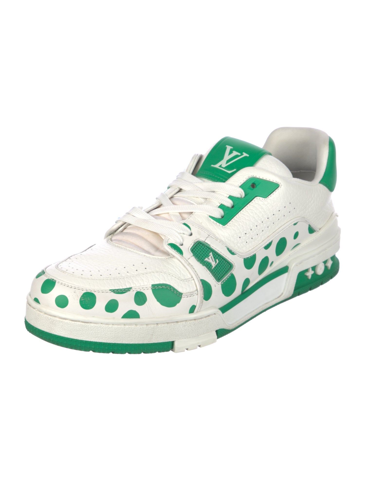 Louis Vuitton Leather Polka Dot Print Athletic Sneakers
