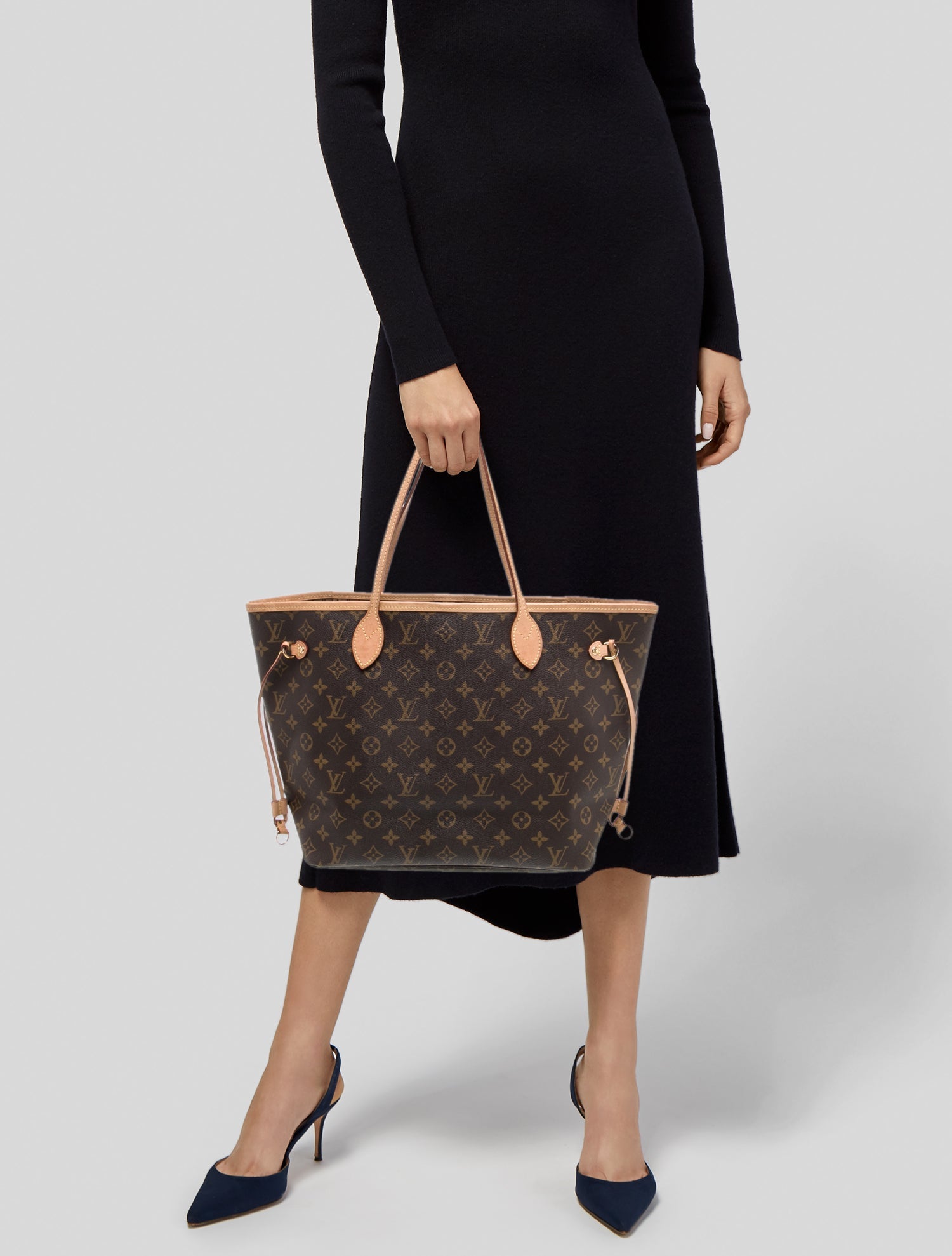 Louis Vuitton LV Monogram Neverfull w/Pouch MM