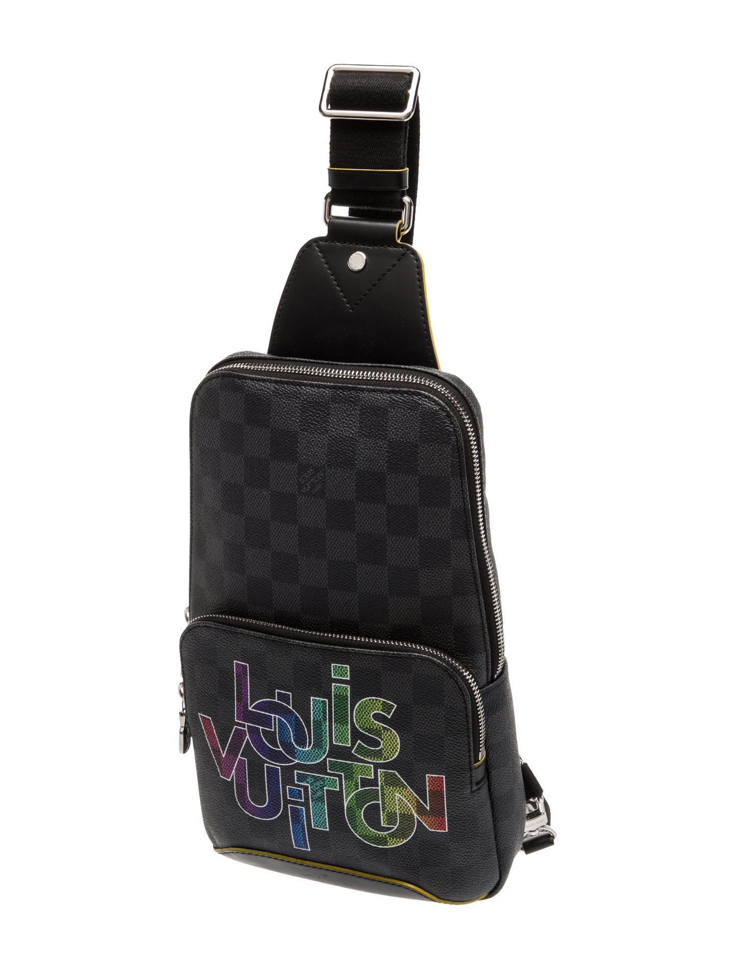 Louis Vuitton Damier Graphite limited edition interlinked logo avenue slig bag