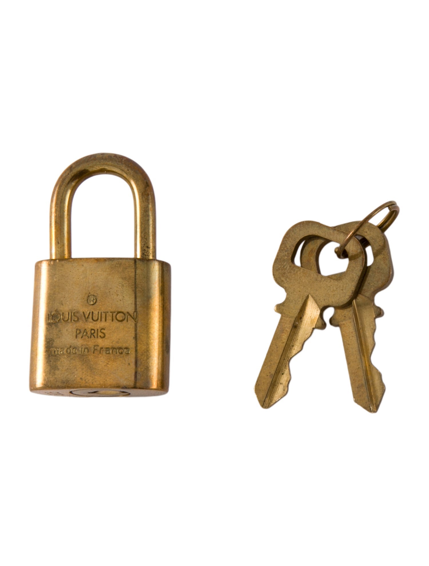 Louis Vuitton Brass Lock & Key Set