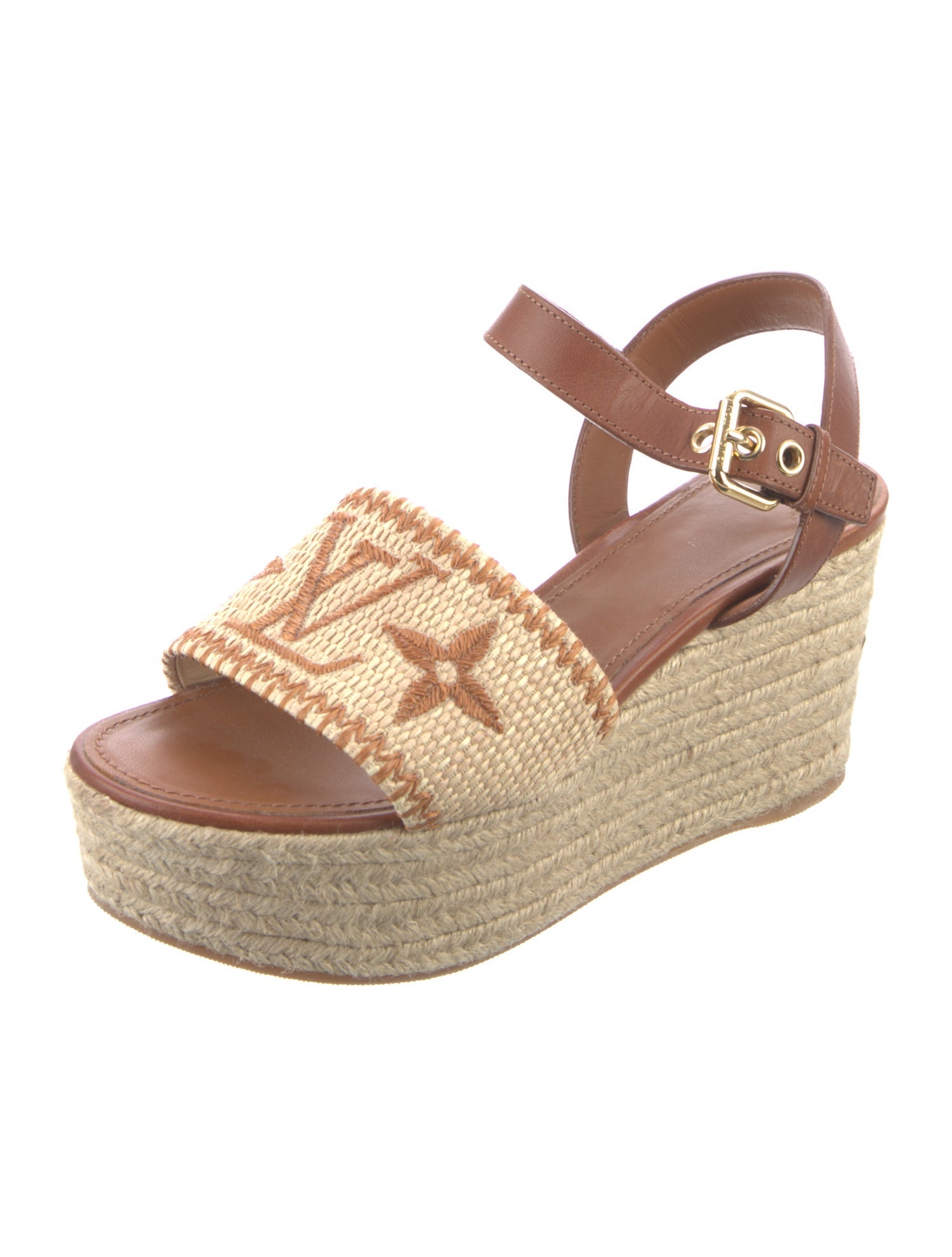 Louis Vuitton LV Monogram Leather Espadrilles