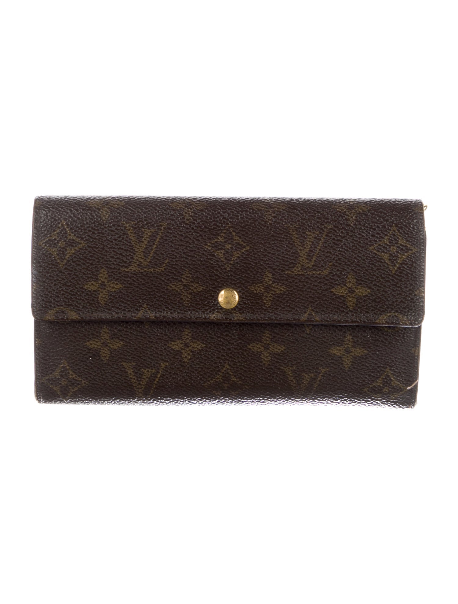 Louis Vuitton LV Monogram Coated Canvas Sarah Wallet
