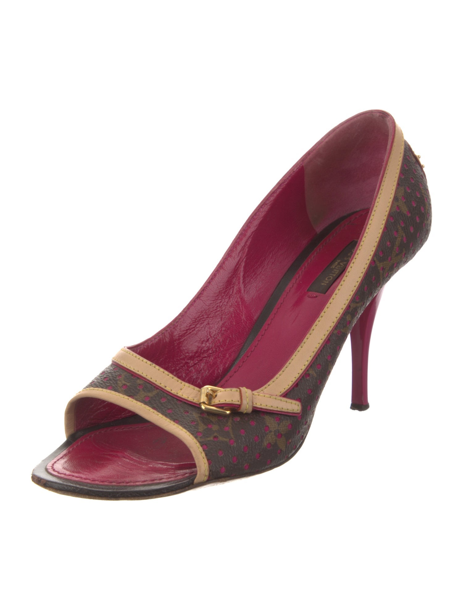 Louis Vuitton LV Monogram Lasercut Accents Slingback Sandals