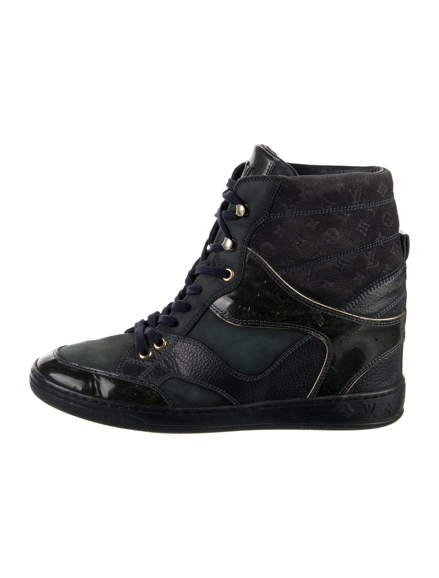 Louis Vuitton LV Monogram Leather Lace-Up Boots