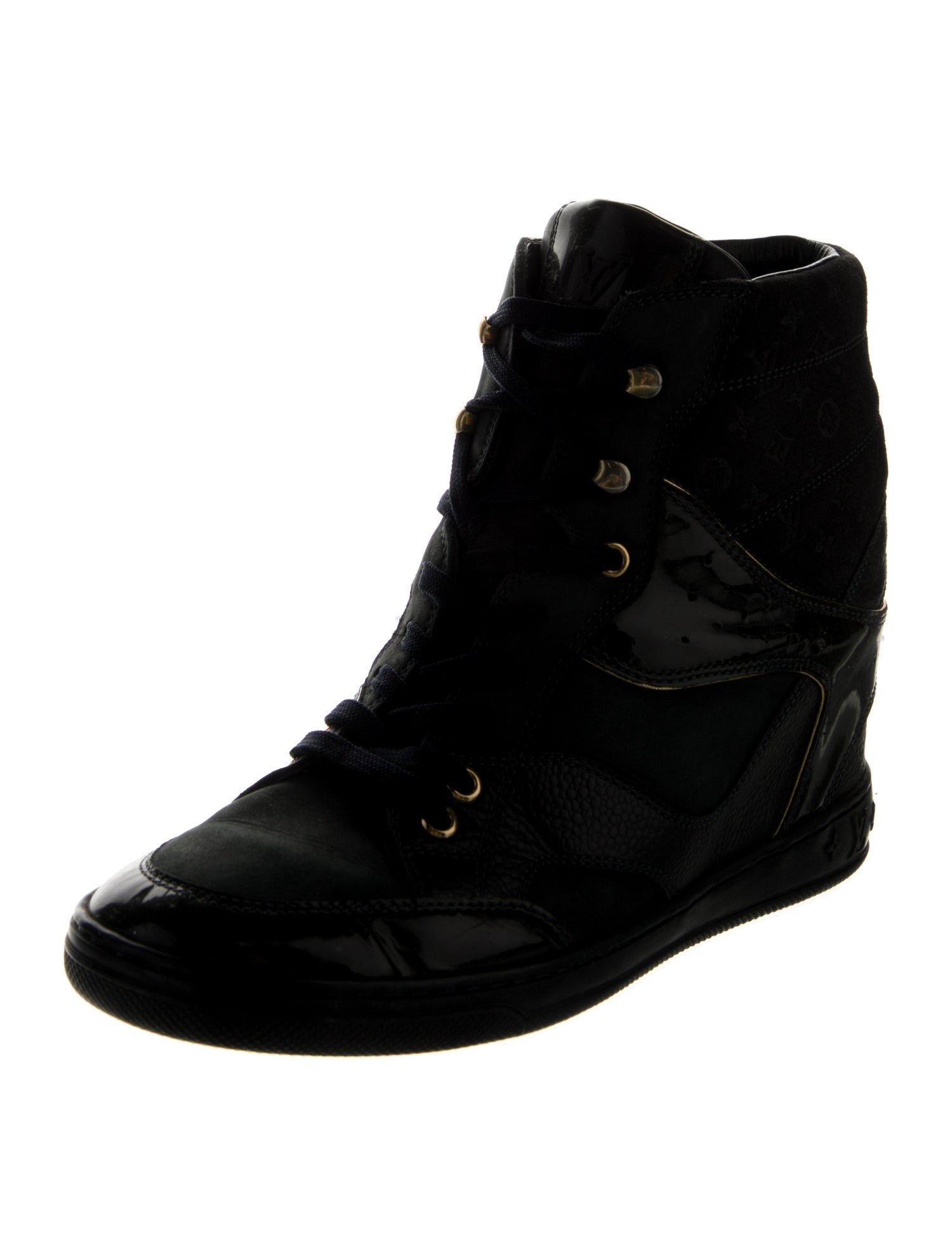 Louis Vuitton LV Monogram Leather Lace-Up Boots