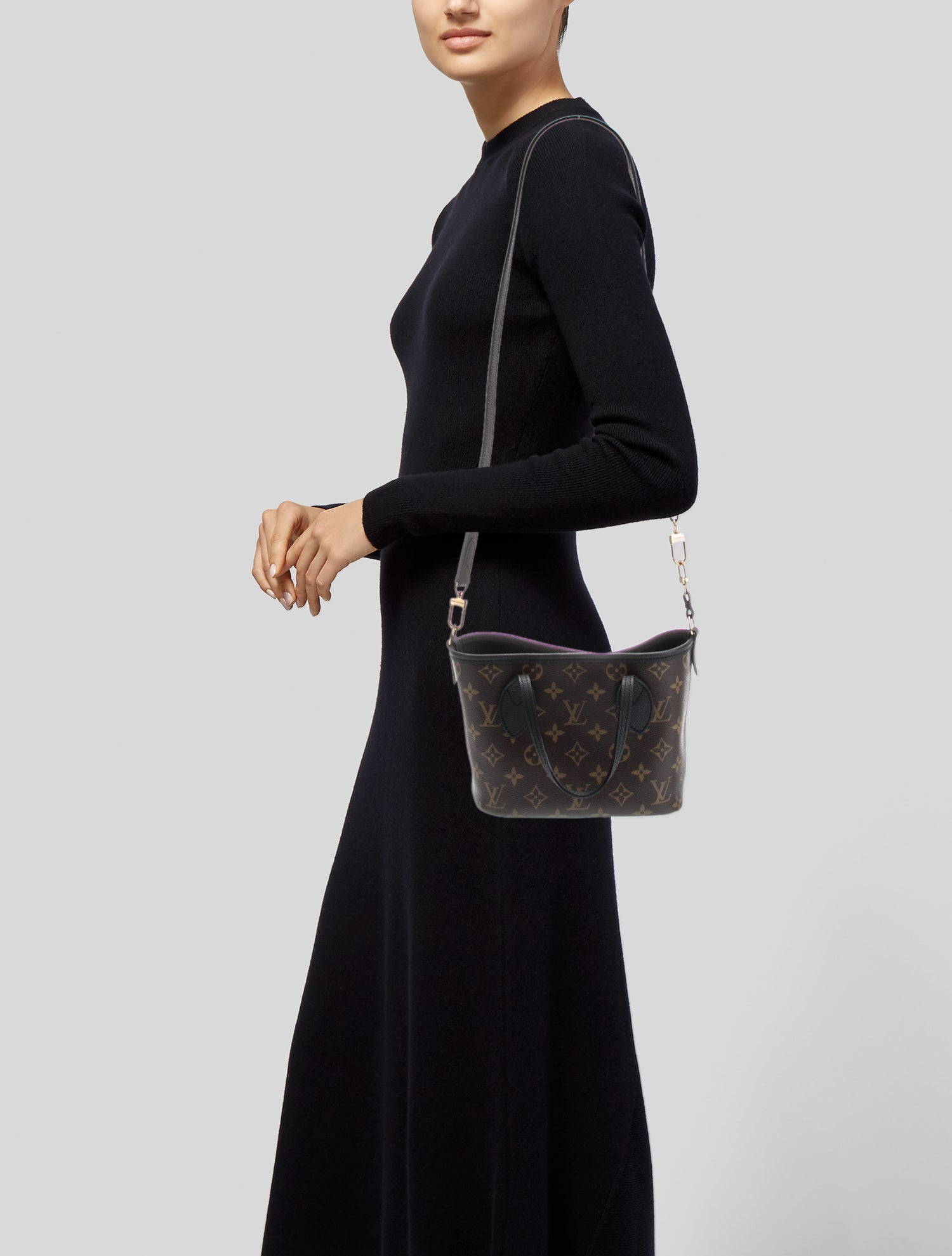 Louis Vuitton LV Monogram Neverfull Bandouliere Inside Out BB w/ Tags