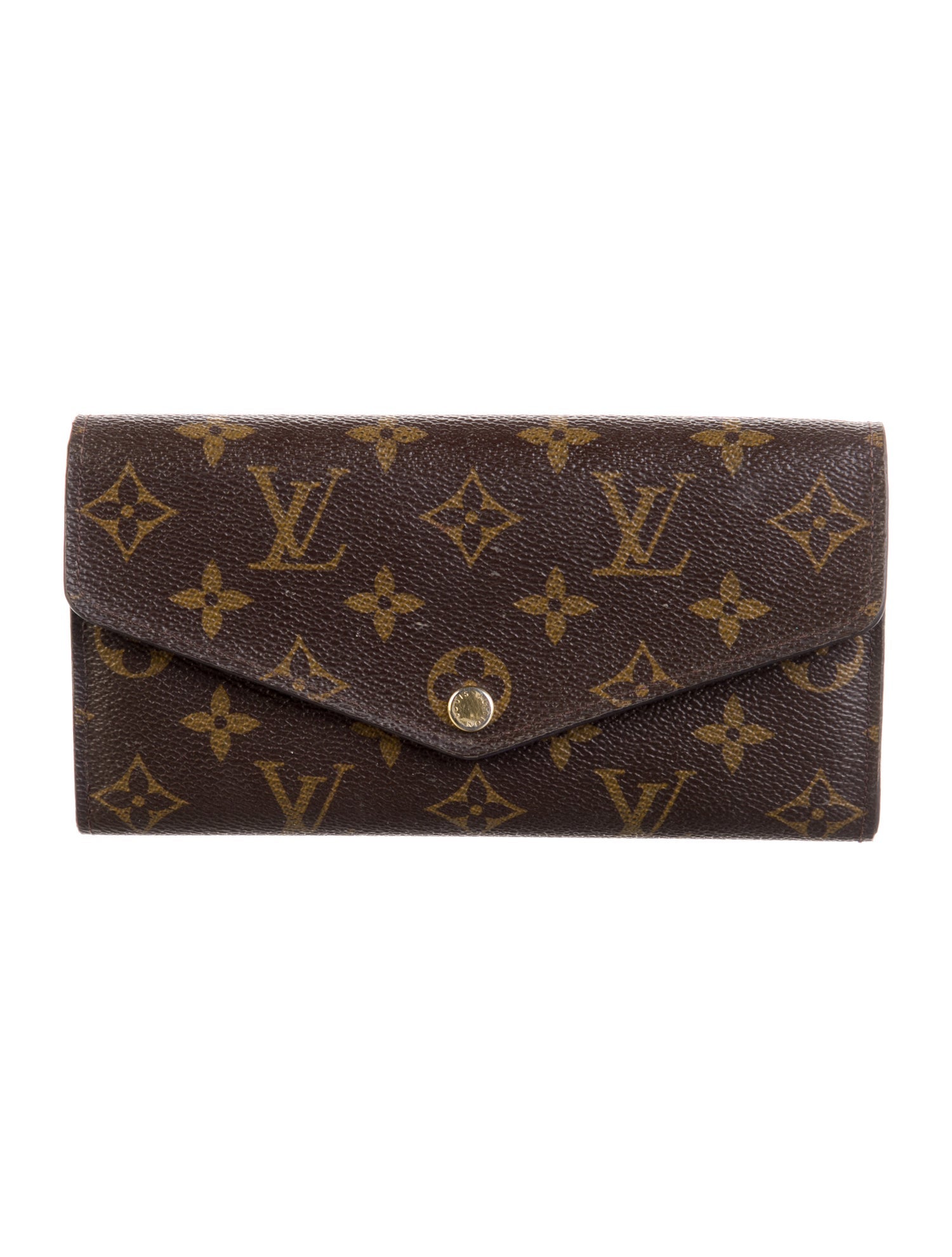 Louis Vuitton LV Monogram Coated Canvas Sarah Wallet