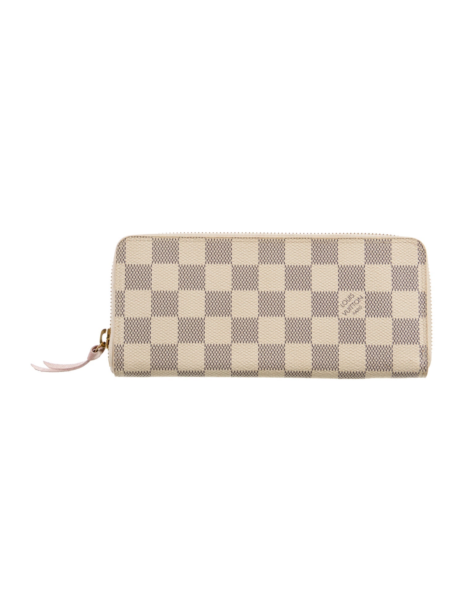 Louis Vuitton Damier Azur Pattern Coated Canvas Clemence Wallet