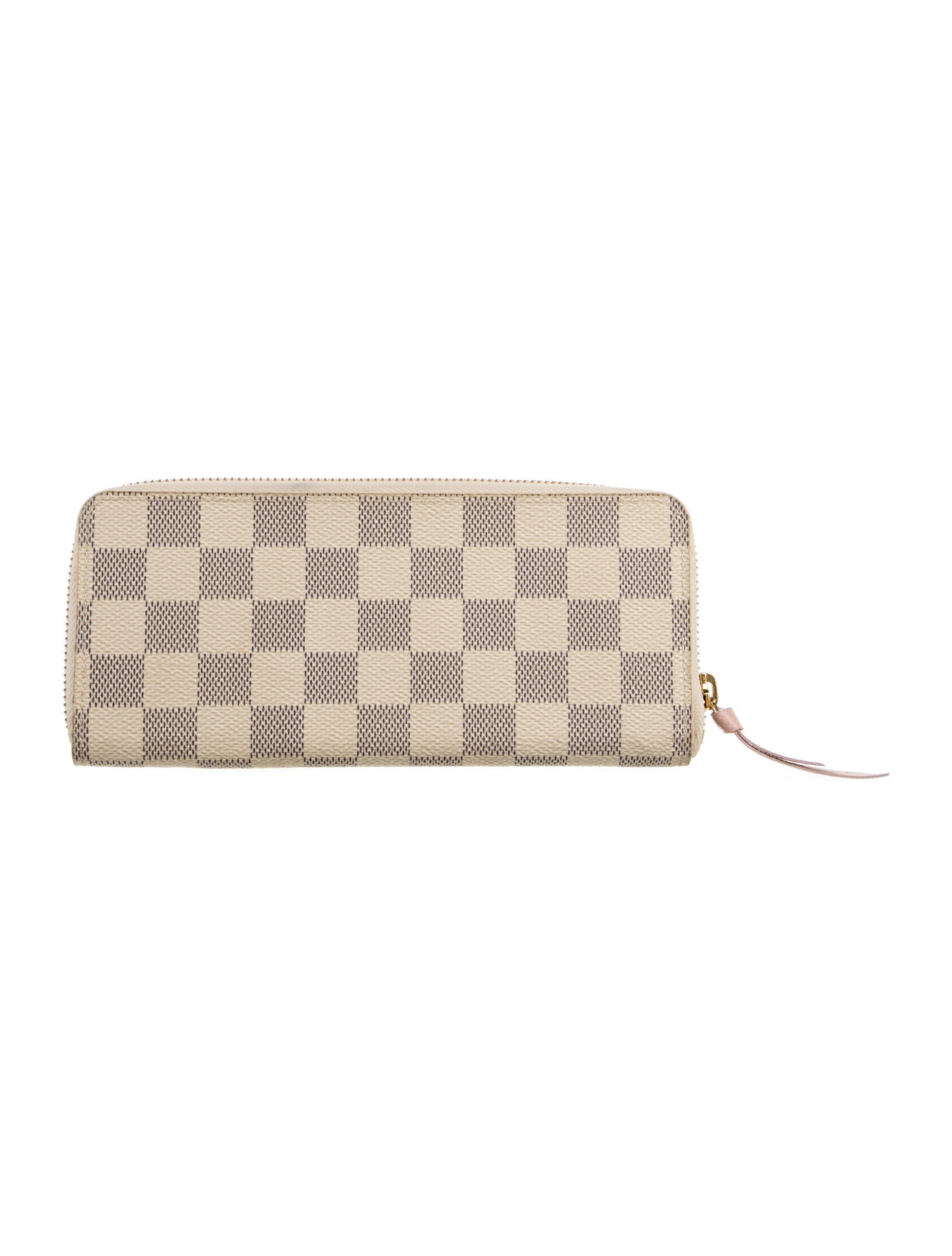 Louis Vuitton Damier Azur Pattern Coated Canvas Clemence Wallet