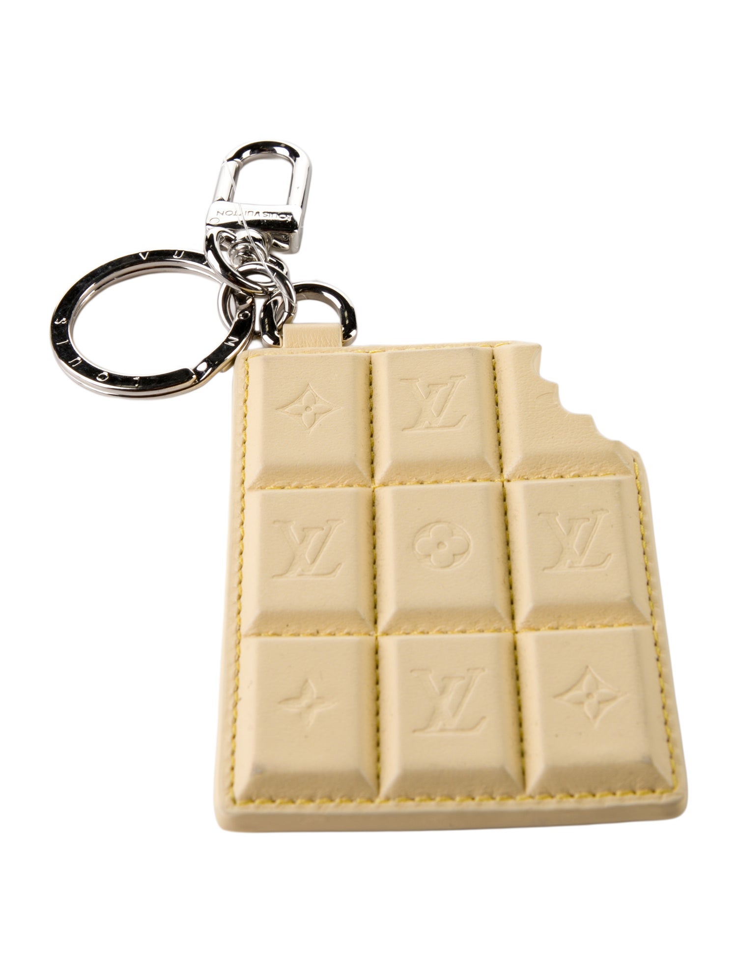 Louis Vuitton LV White Chocolate Bar Bag Charm Keychain