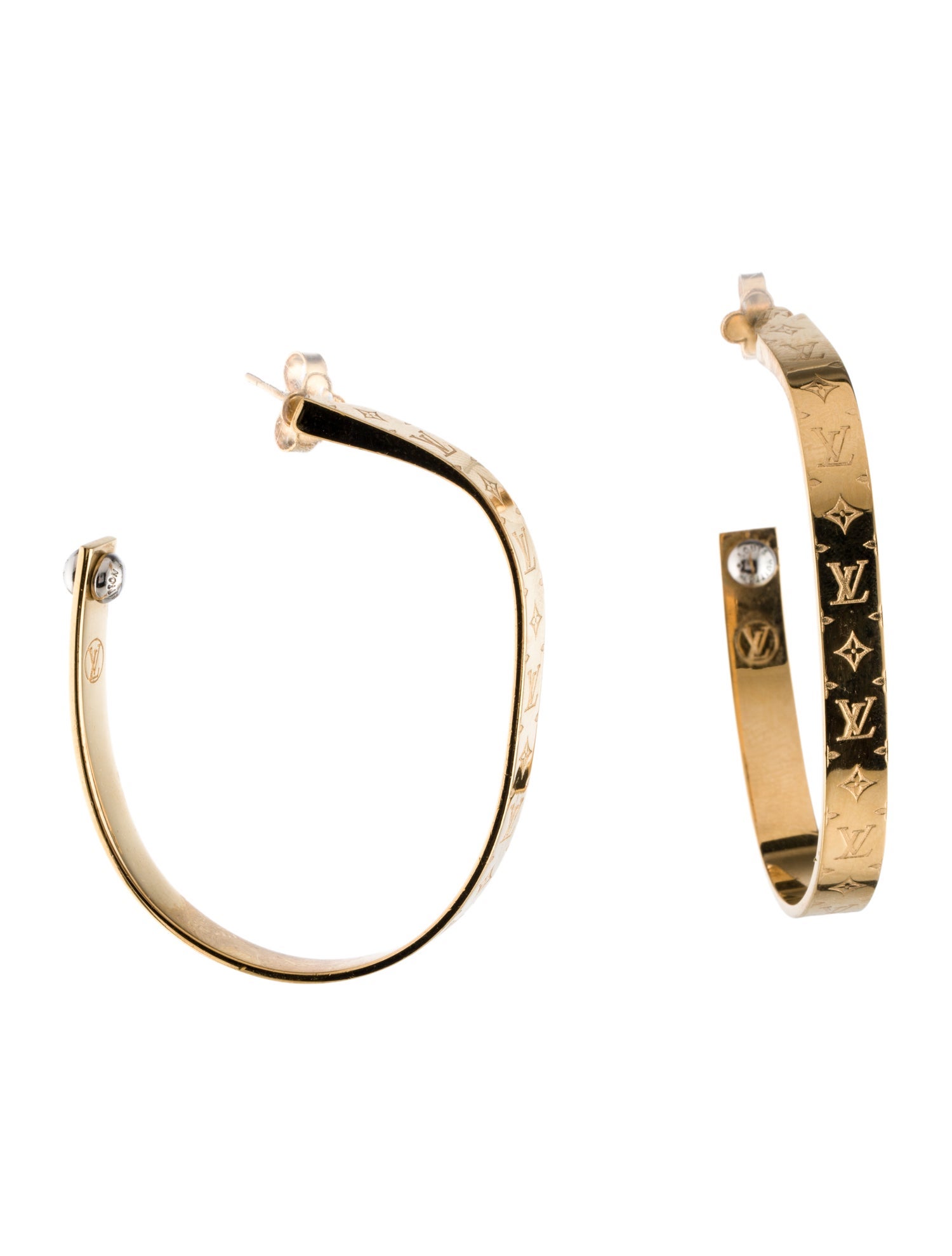 Louis Vuitton Nanogram Hoop Earrings