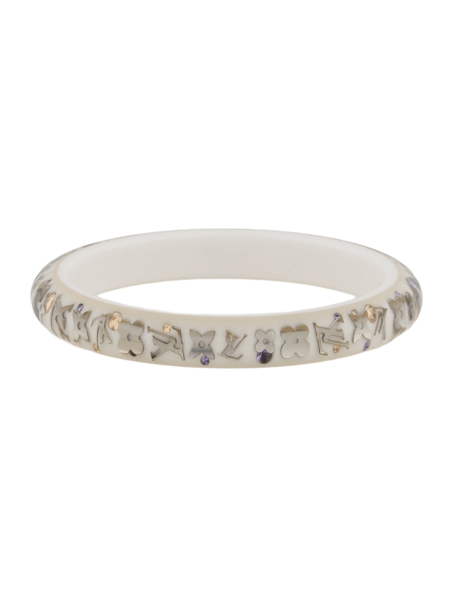 Louis Vuitton Resin & Crystal Inclusion Bangle Bracelet