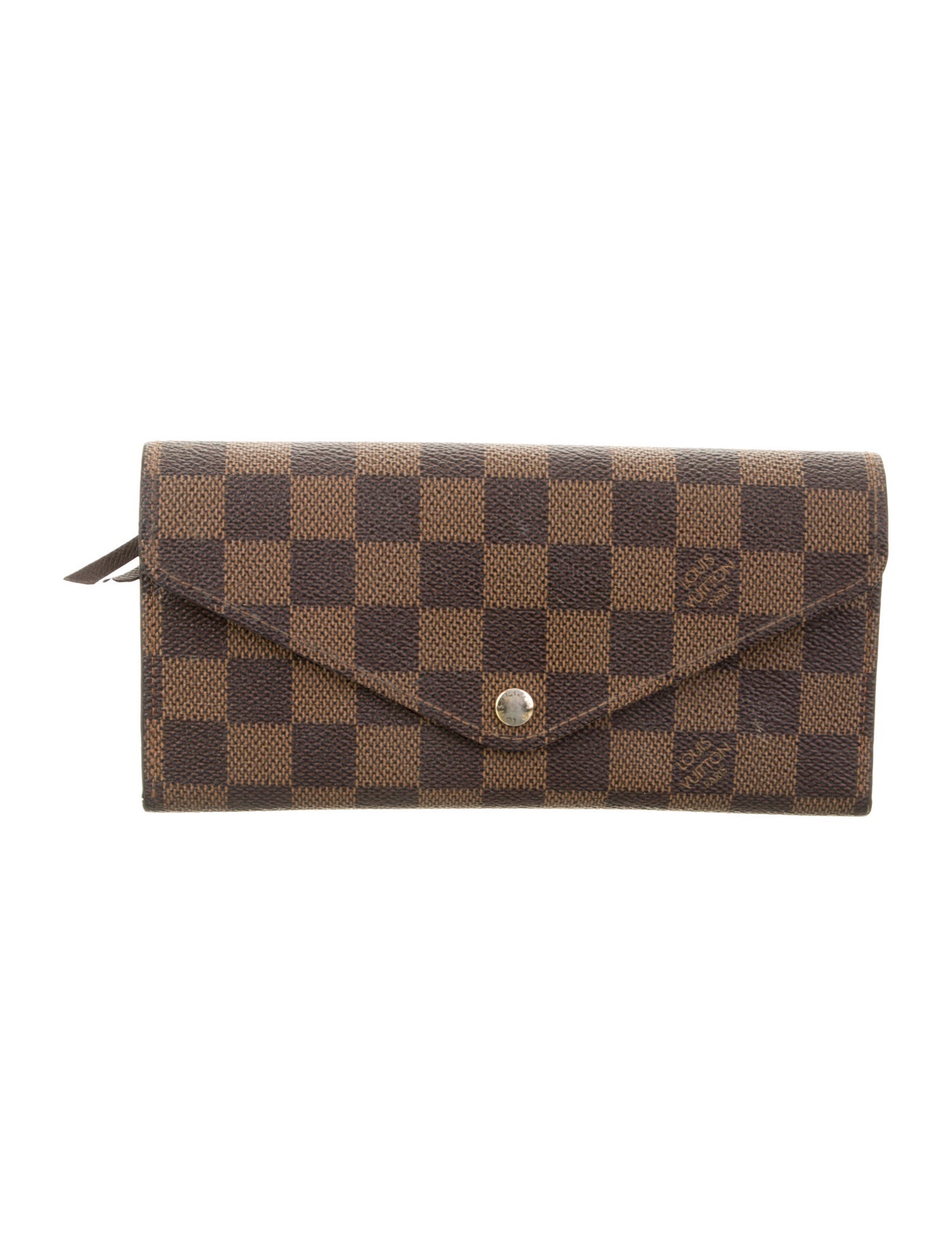 Louis Vuitton Damier Ebene Pattern Coated Canvas Wallet