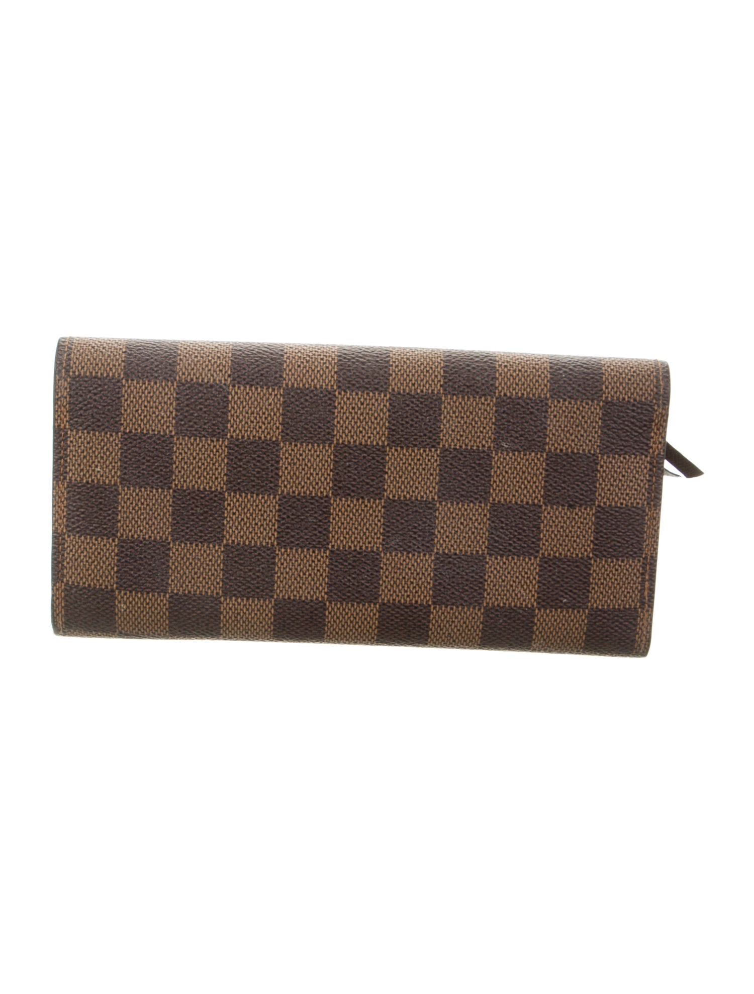 Louis Vuitton Damier Ebene Pattern Coated Canvas Wallet