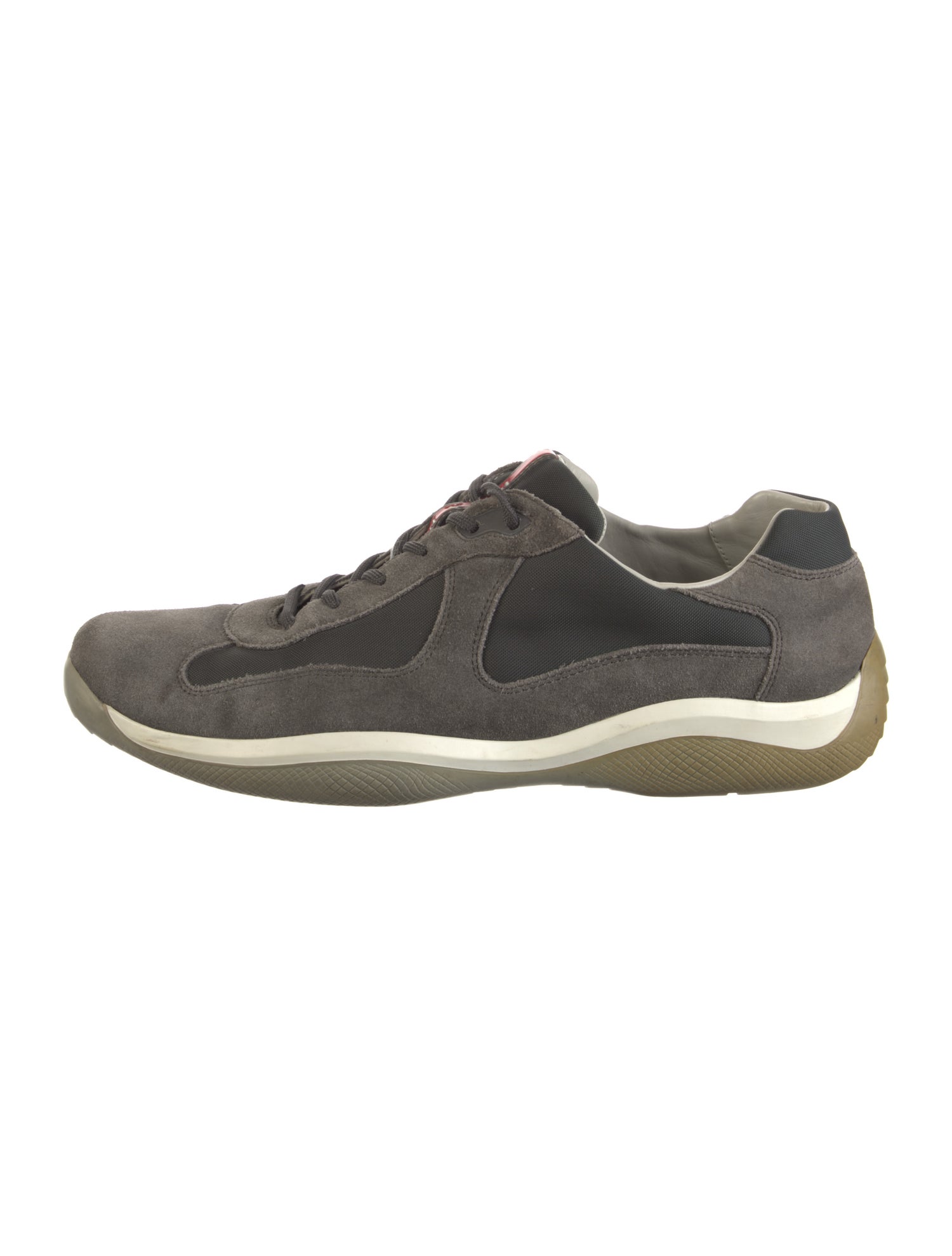Prada Sport Suede Colorblock Pattern Sneakers