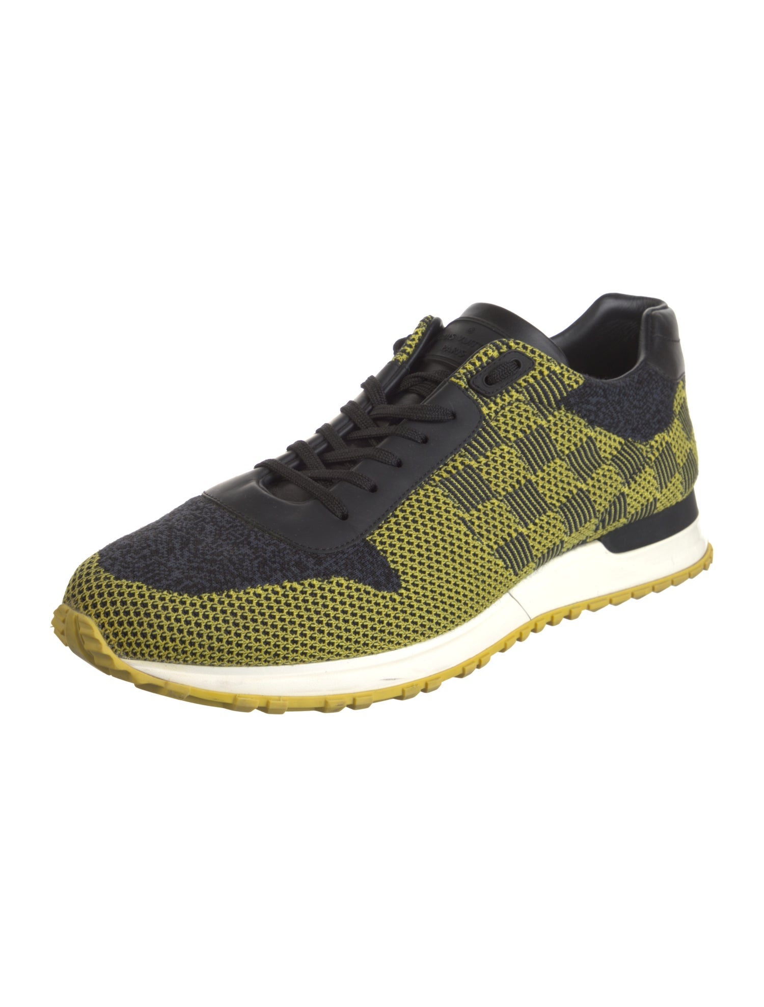 Louis Vuitton Plaid Print Leather Trim Embellishment Sneakers