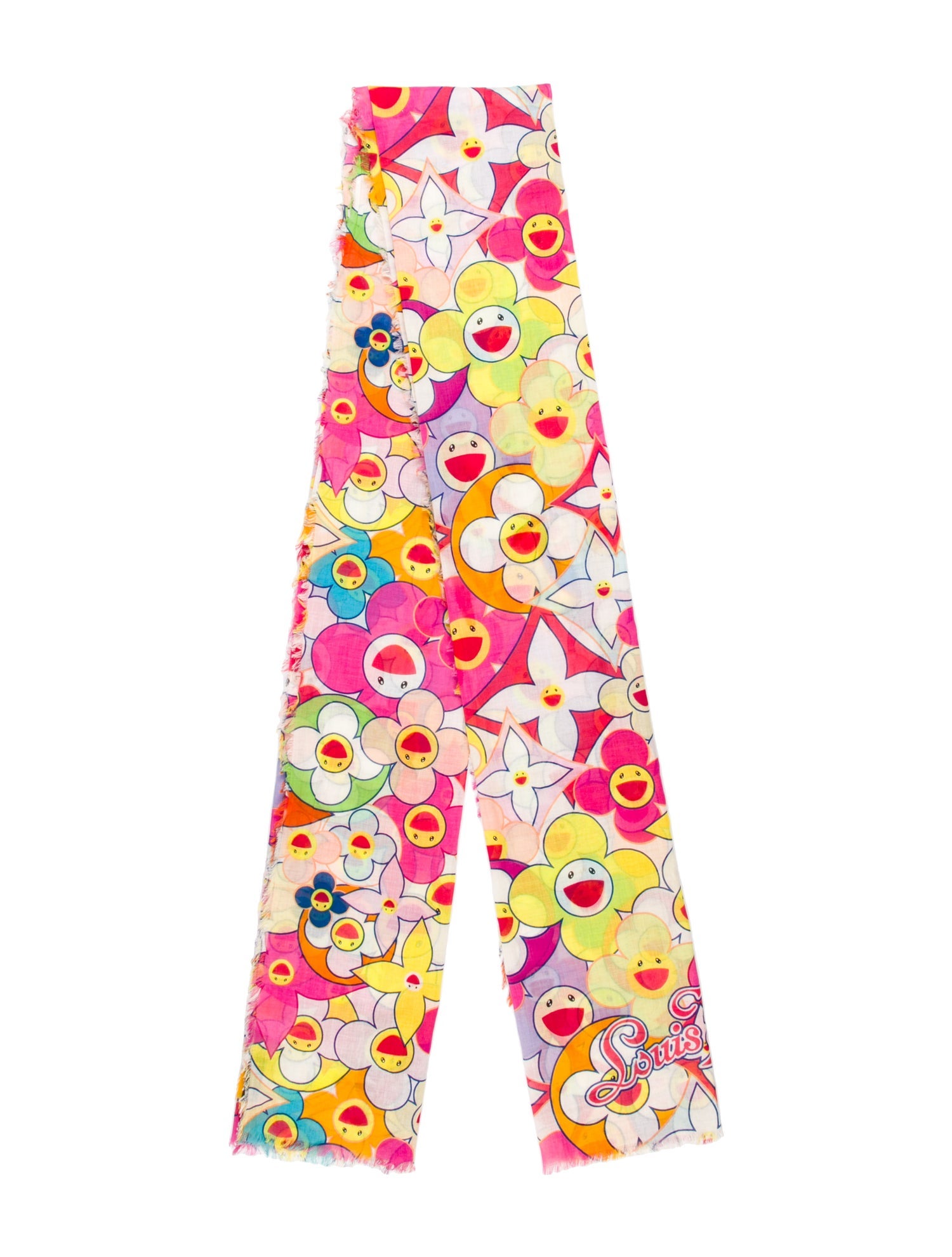 Louis Vuitton Takashi Murakami Cosmic Blossoms Floral Print Scarf