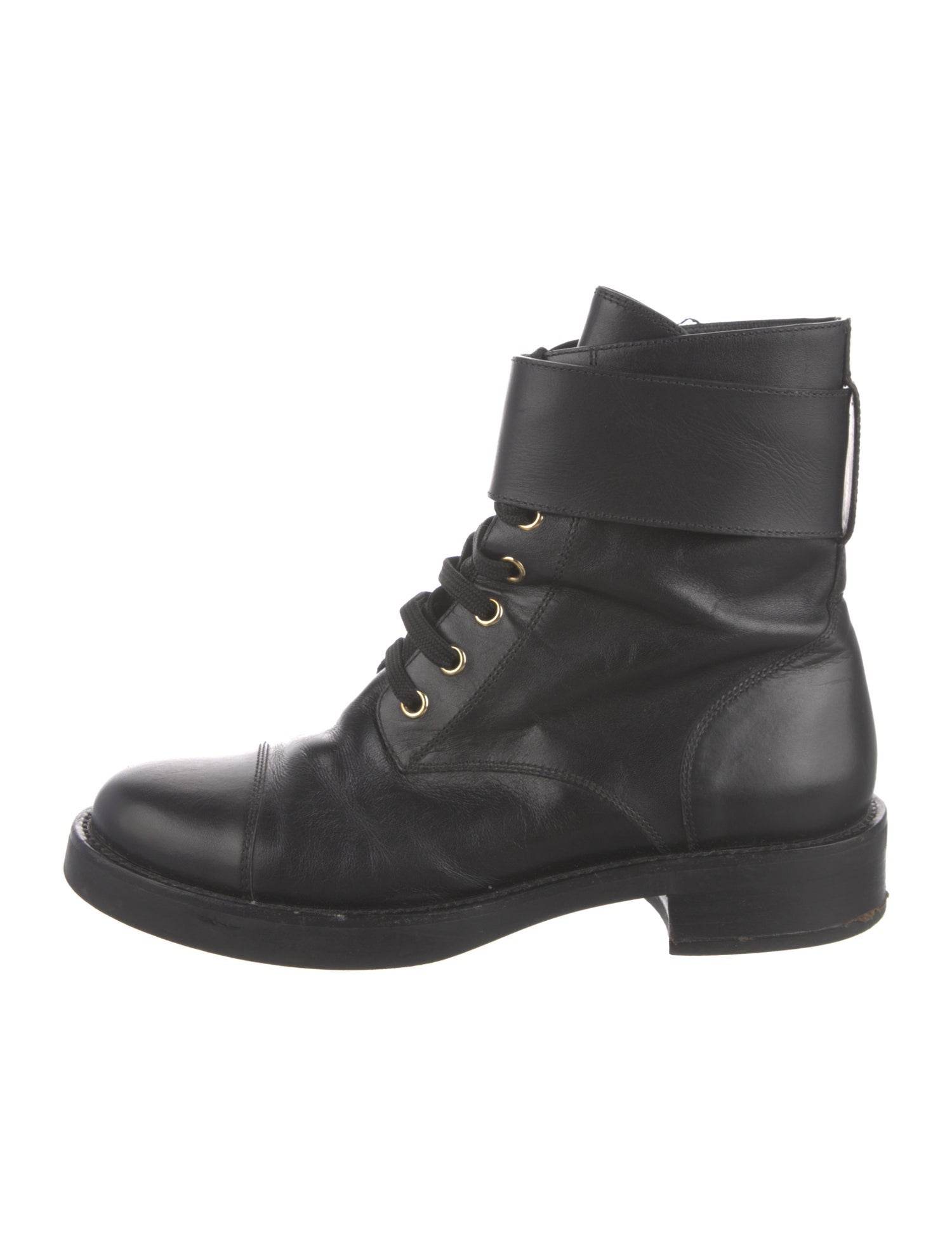 Louis Vuitton Leather Combat Boots