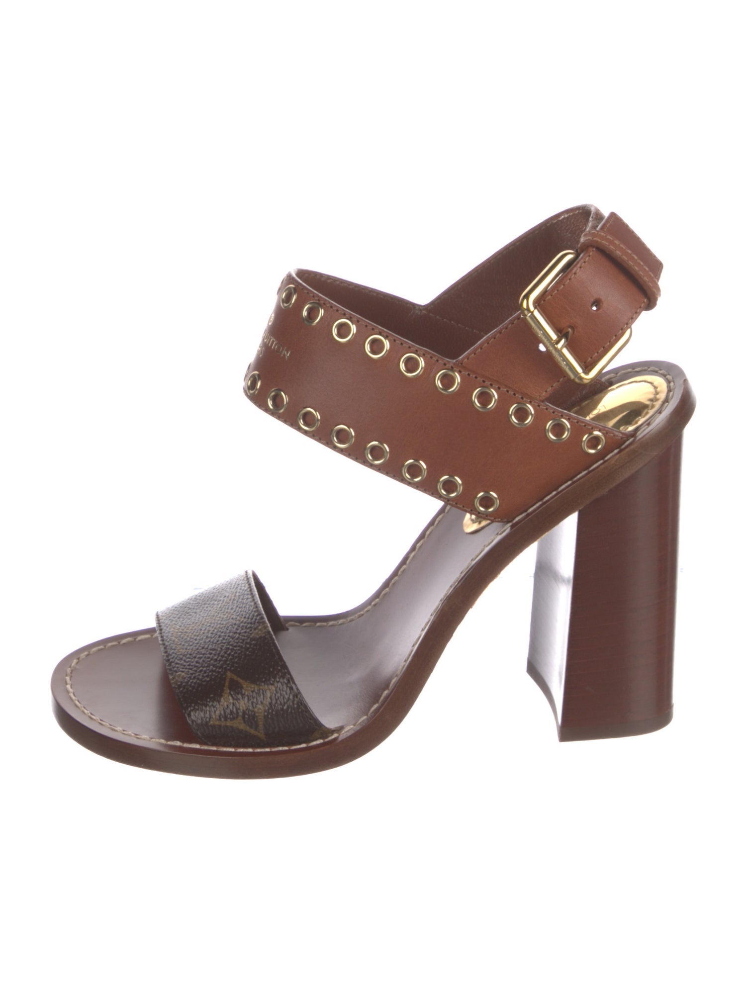 Louis Vuitton LV Monogram Leather Sandals