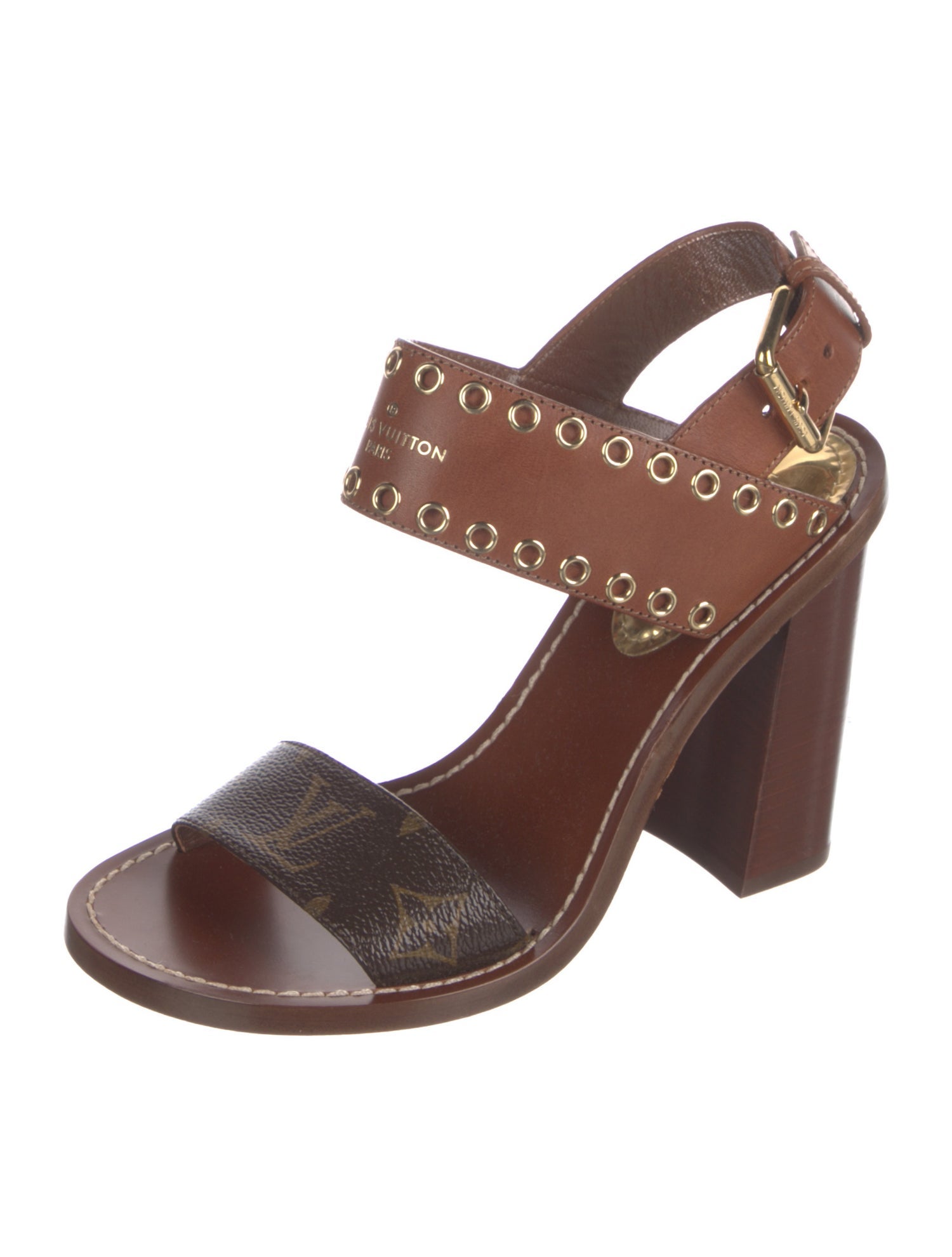 Louis Vuitton LV Monogram Leather Sandals
