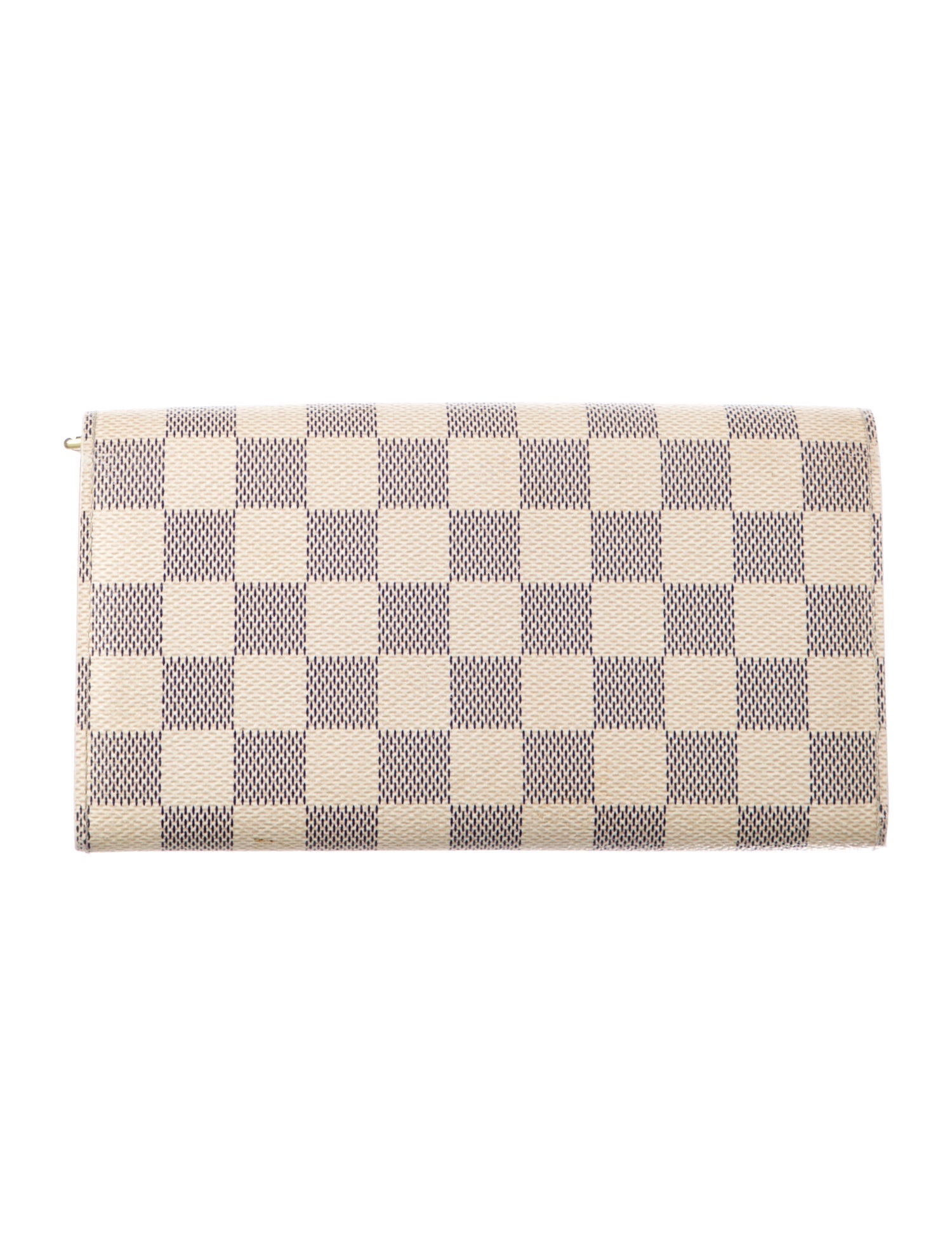 Louis Vuitton Damier Azur Pattern Coated Canvas Sarah Wallet