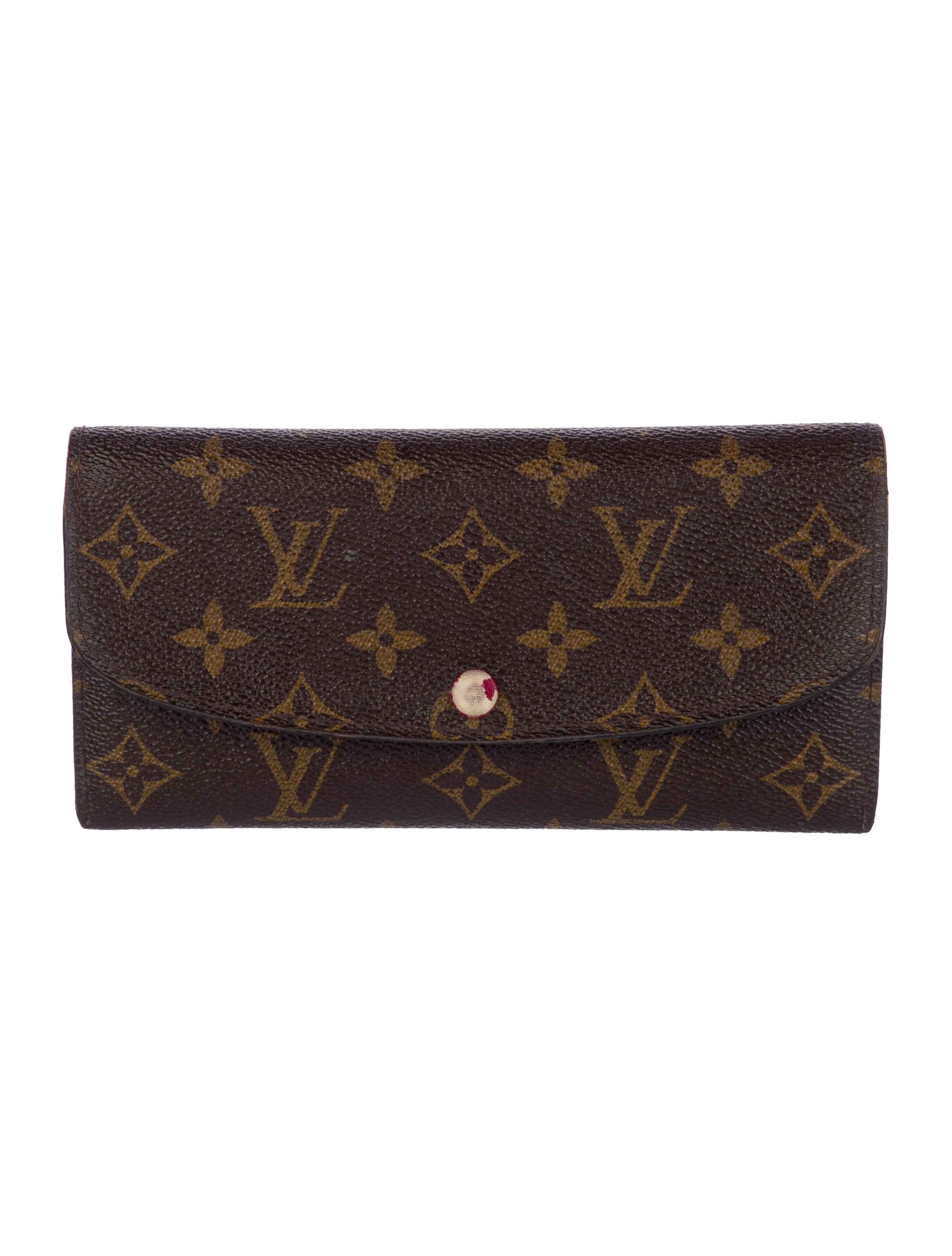 Louis Vuitton LV Monogram Coated Canvas Emilie Wallet